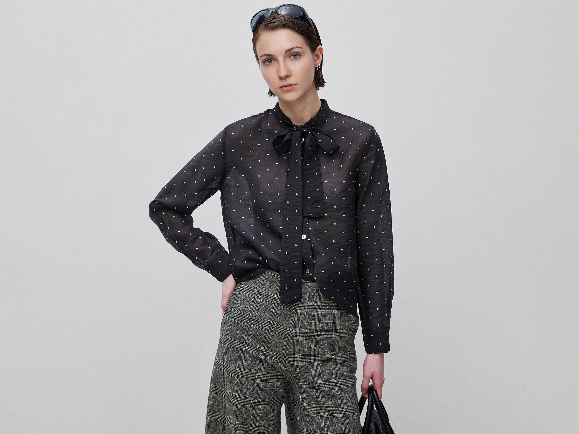 Chemise fluide à micro-pois Chemise fluide à micro-pois