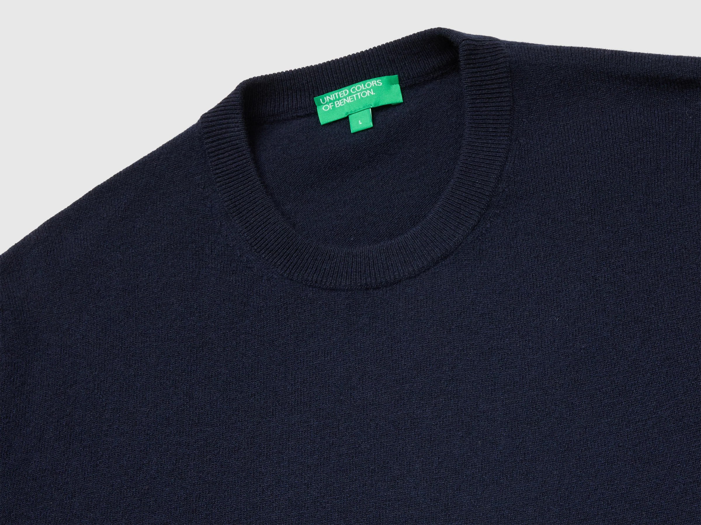 Pull bleu nuit 100 % laine mérinos – Image 3