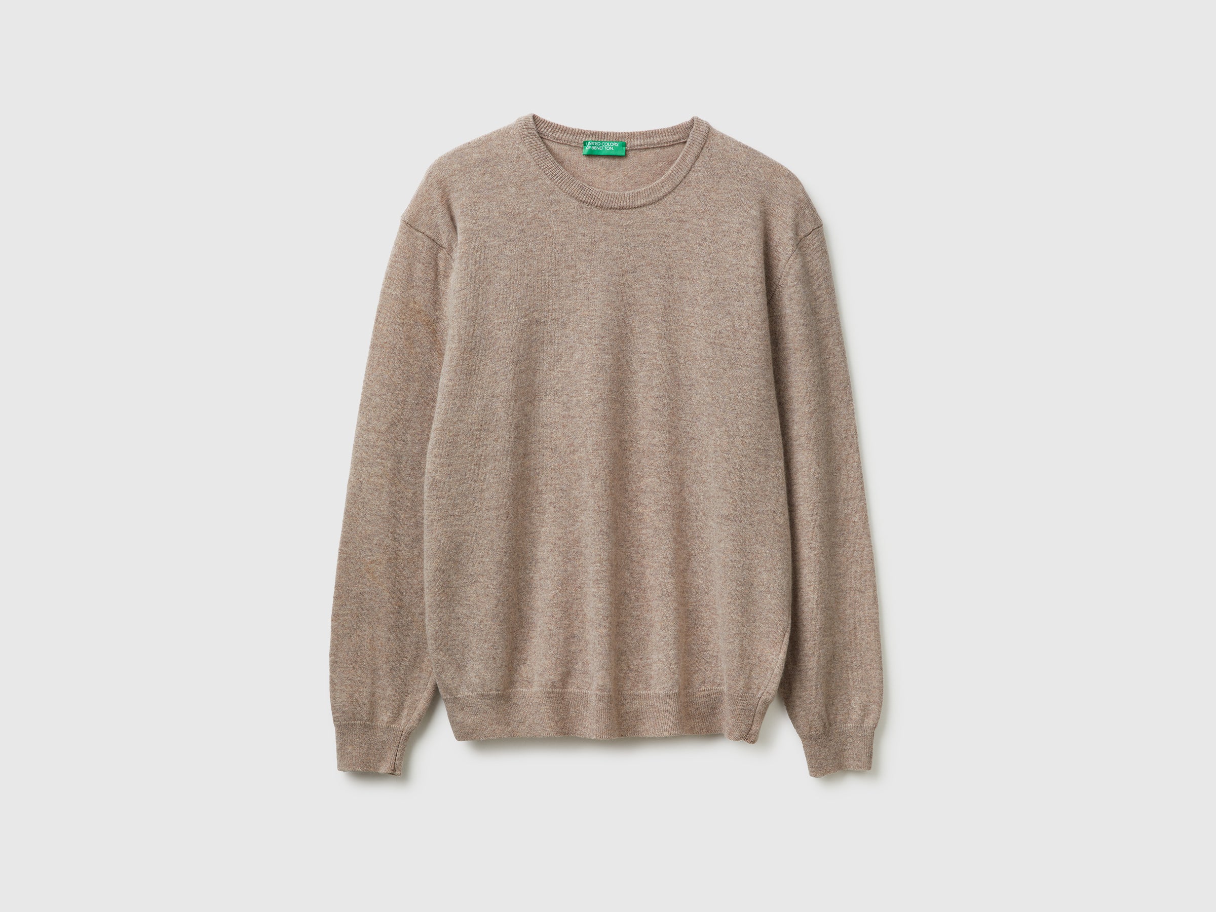 Pull col rond gris tourterelle 100 % laine mérinos Pull col rond gris tourterelle 100 % laine mérinos