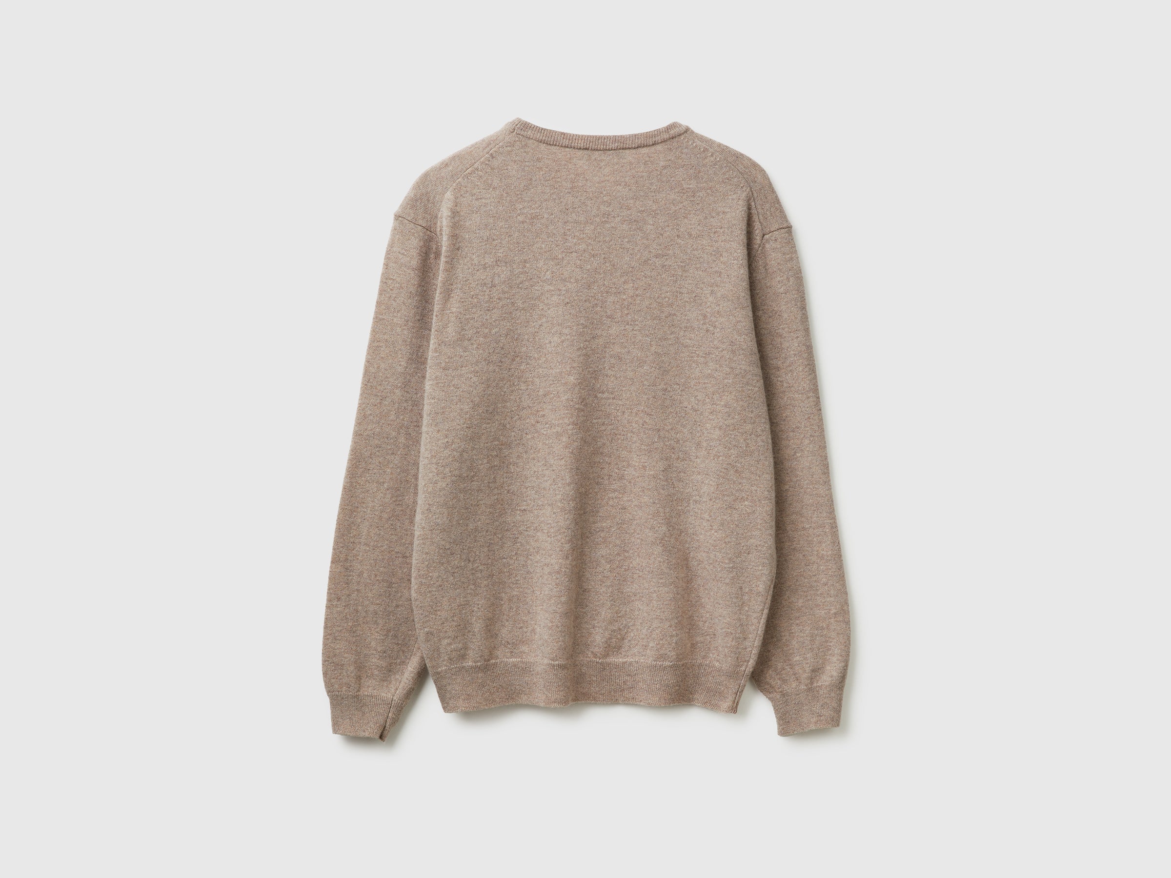 Pull col rond gris tourterelle 100 % laine mérinos – Image 2