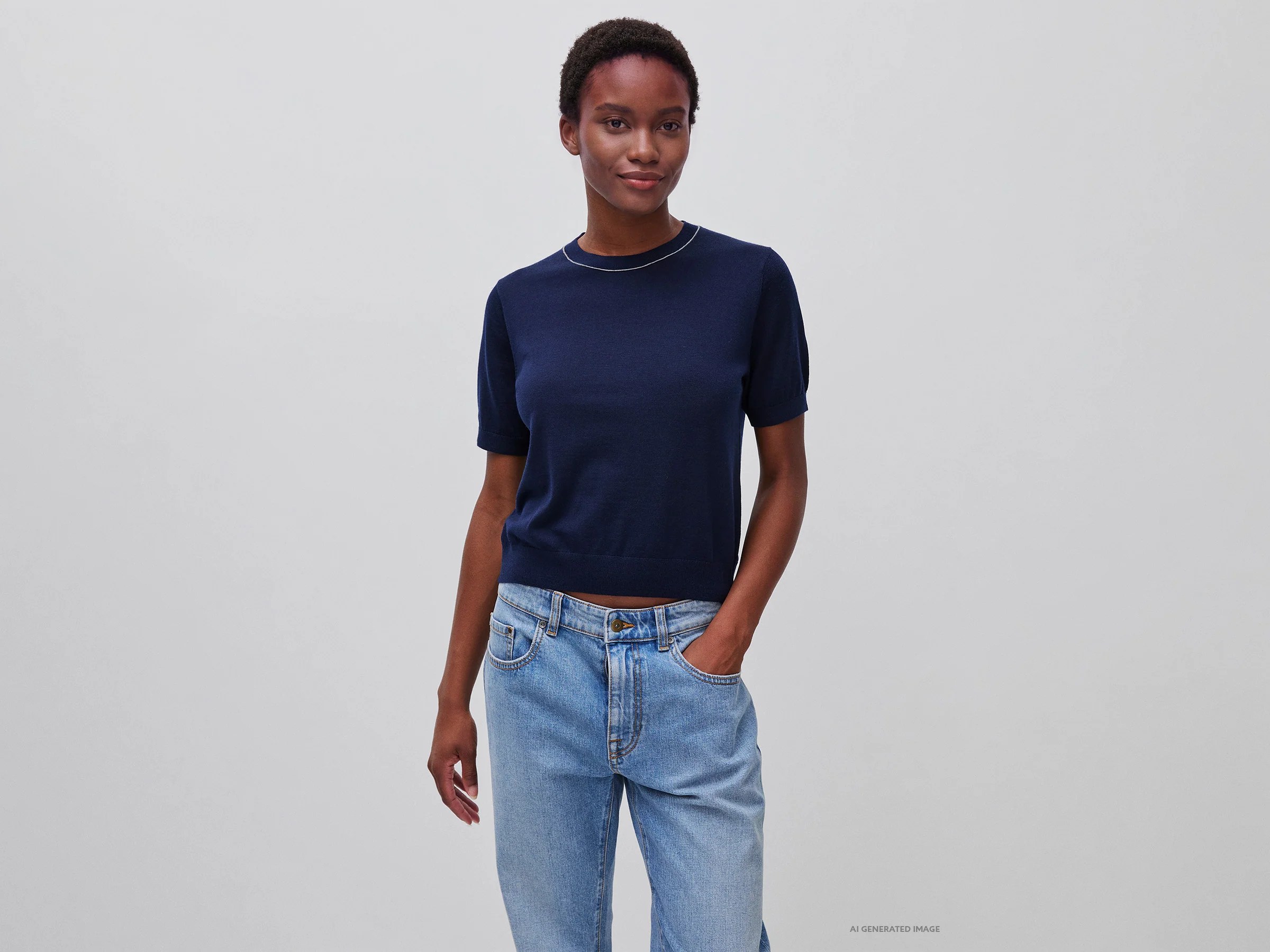 Pull manches courtes 100 % laine mérinos Pull manches courtes 100 % laine mérinos
