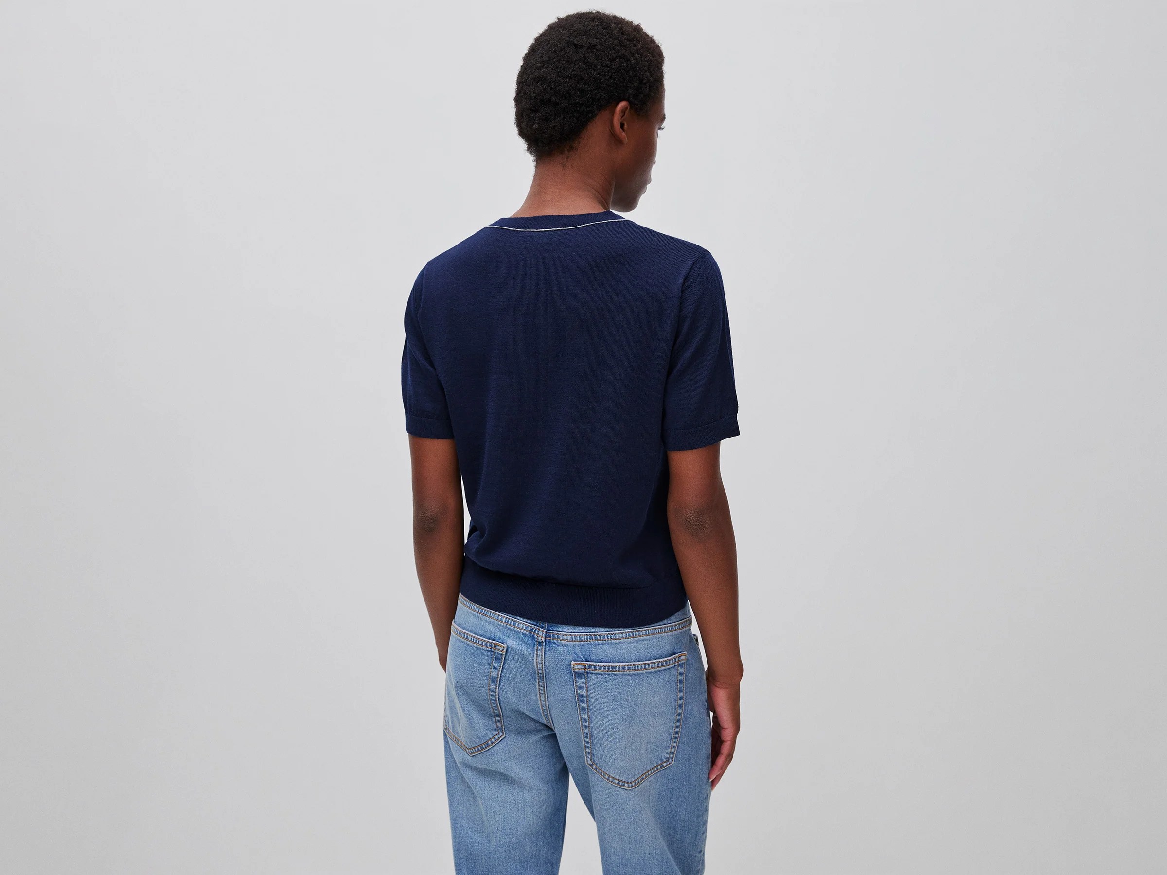 Pull manches courtes 100 % laine mérinos – Image 2