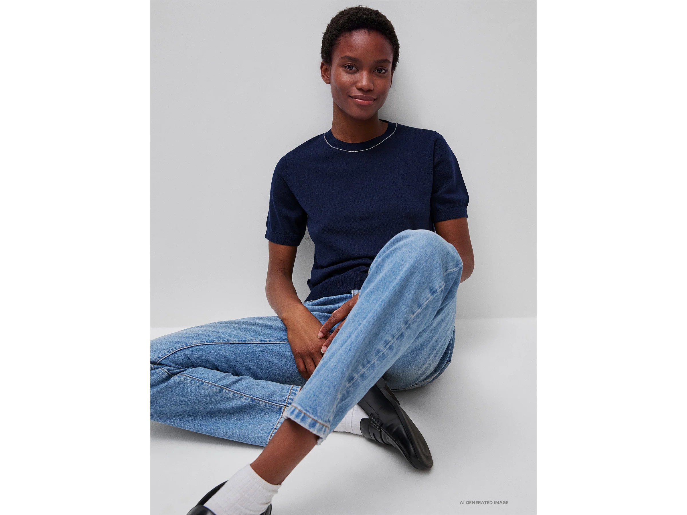 Pull manches courtes 100 % laine mérinos – Image 3
