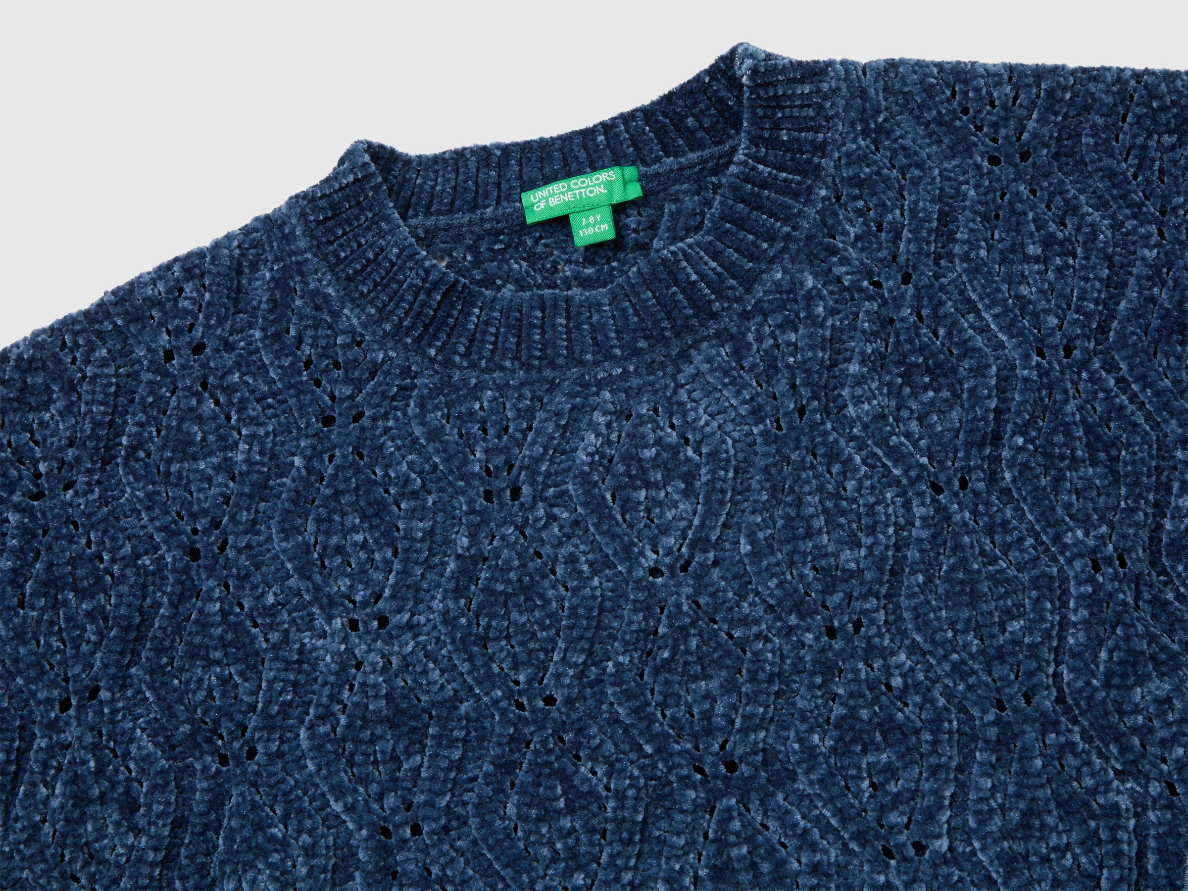 Pull col rond en chenille – Image 3