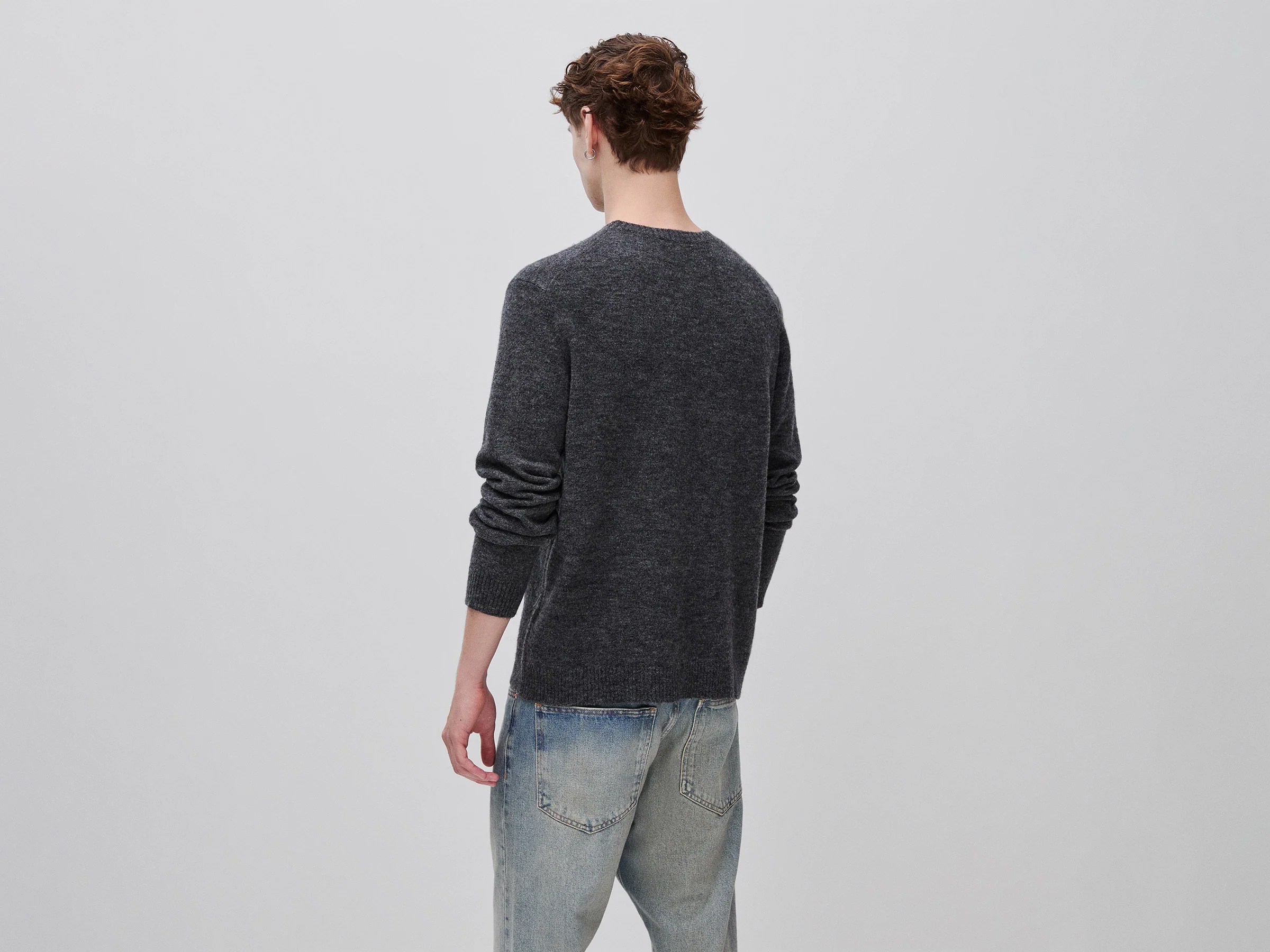 Pull col rond en laine mélangée à l’alpaga – Image 2