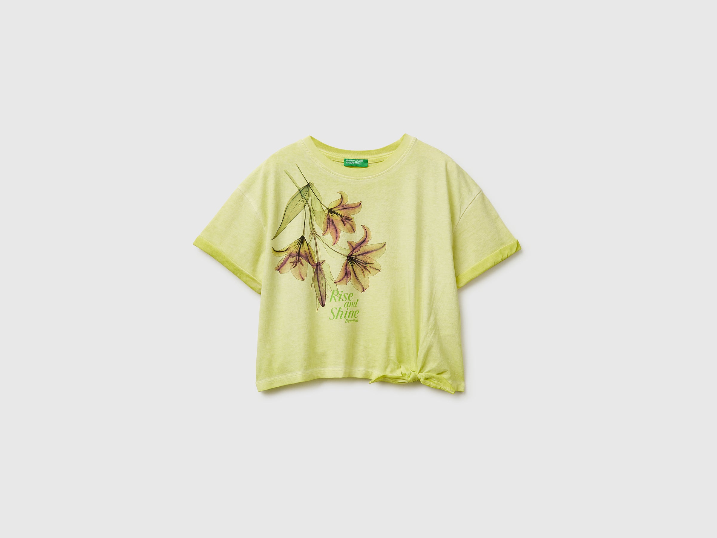 T-shirt imprimé et à nœud T-shirt imprimé et à nœud
