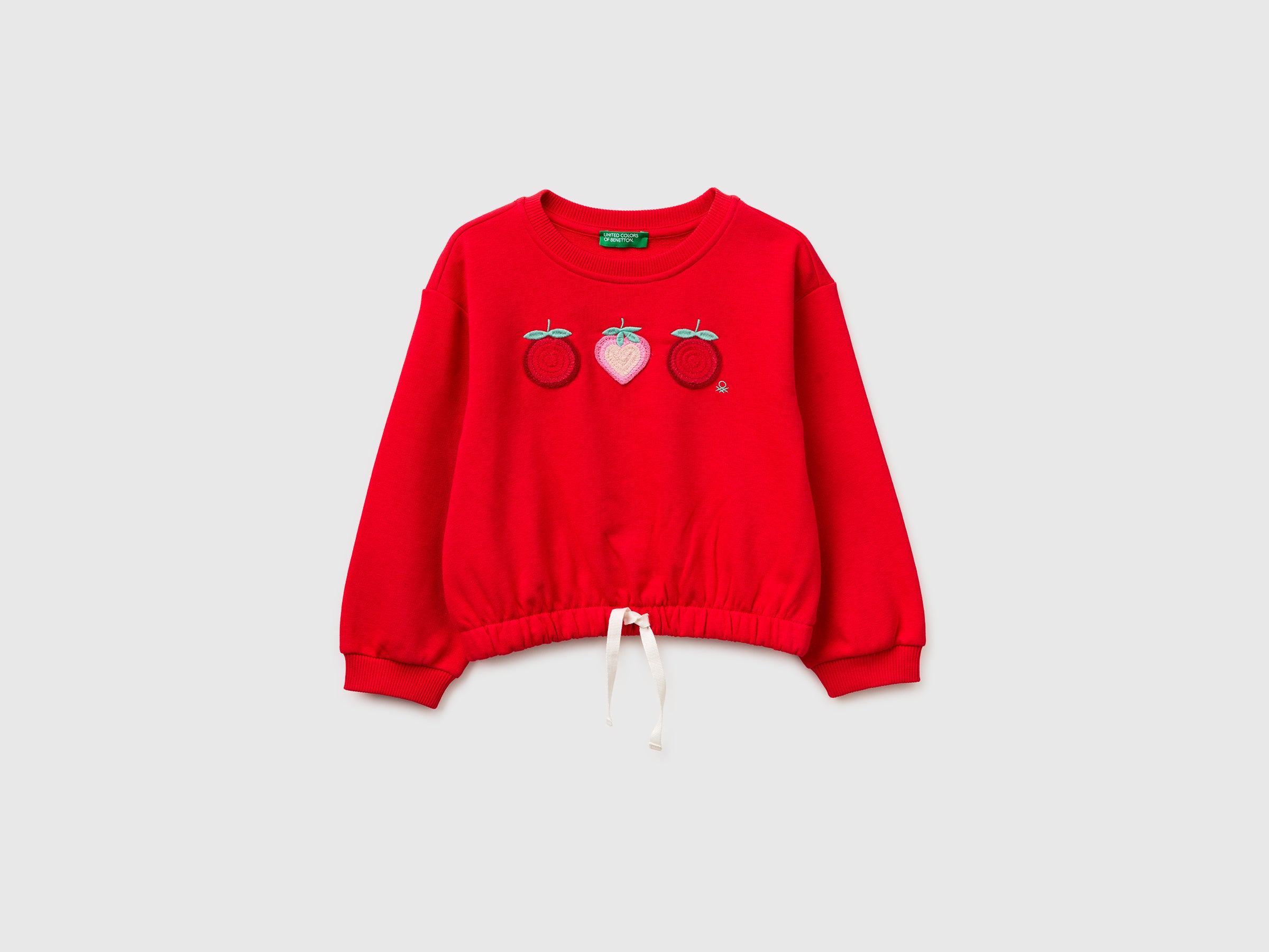Sweat-shirt court à appliqué de fruits Sweat-shirt court à appliqué de fruits