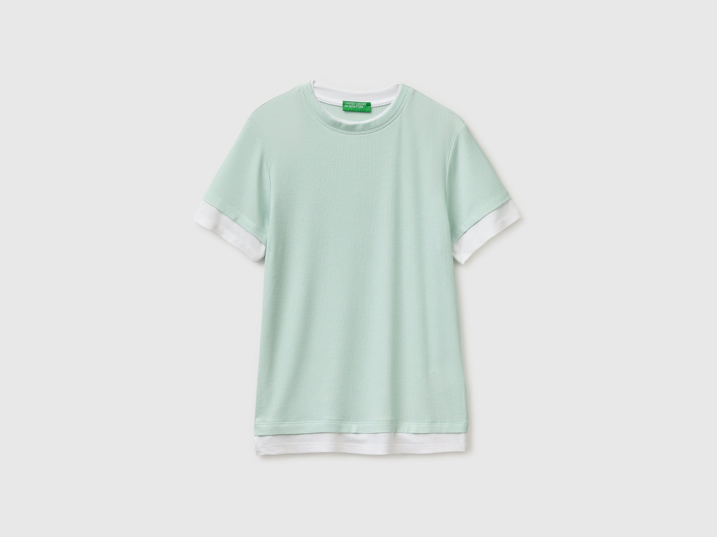 T-shirt côtelé coupe ajustée T-shirt côtelé coupe ajustée
