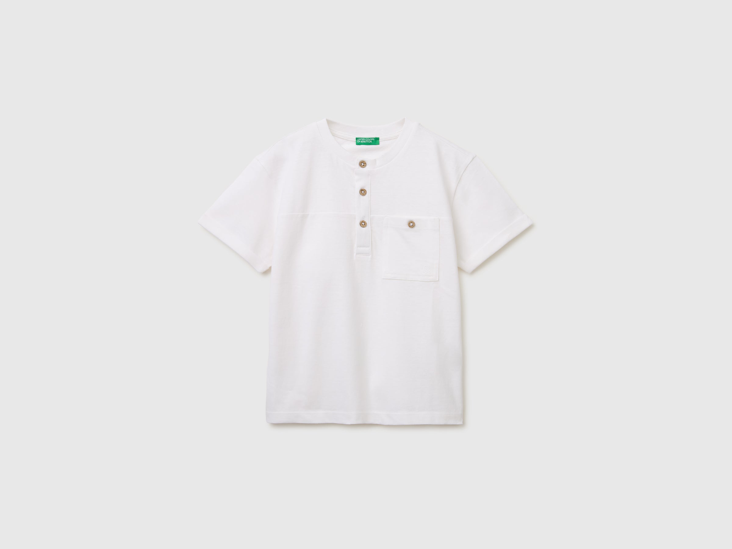 T-shirt Henley en mélange de lin T-shirt Henley en mélange de lin