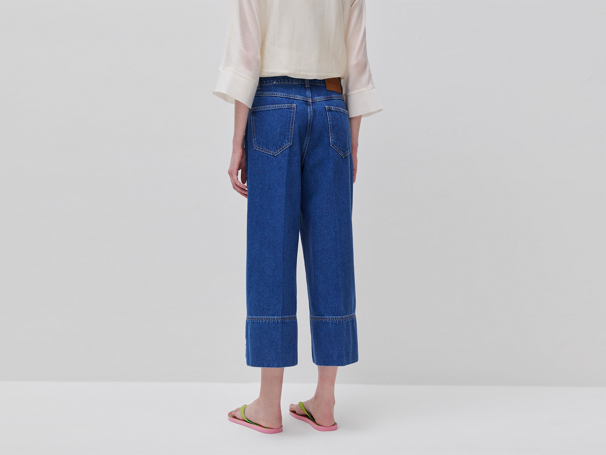 Pantalon en denim coupe large – Image 2