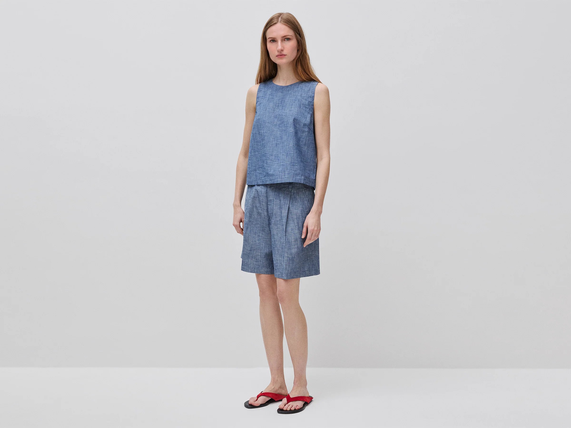 Bermudas en chambray doux Bermudas en chambray doux