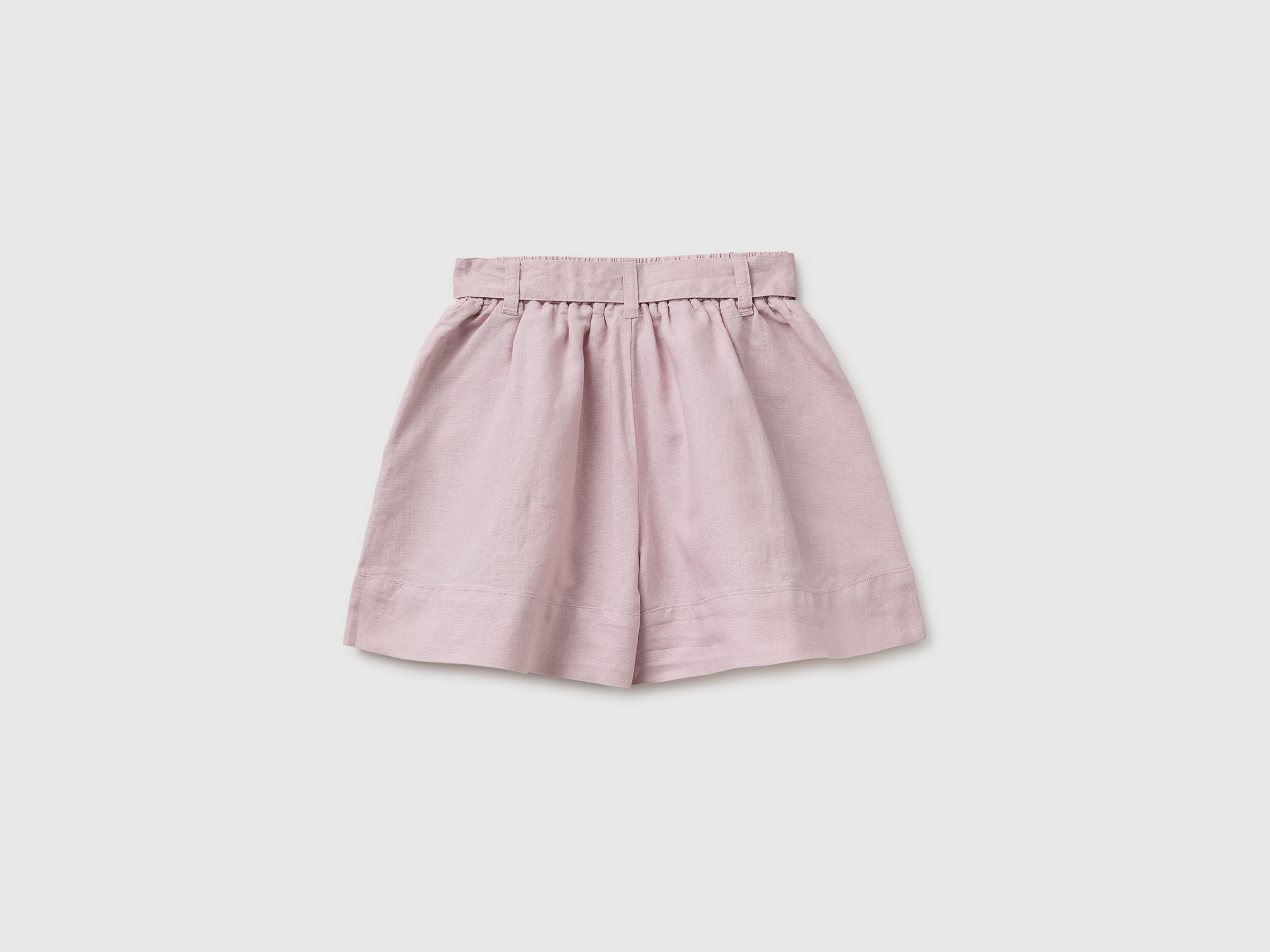 Short en lin mélangé avec ceinture – Image 2