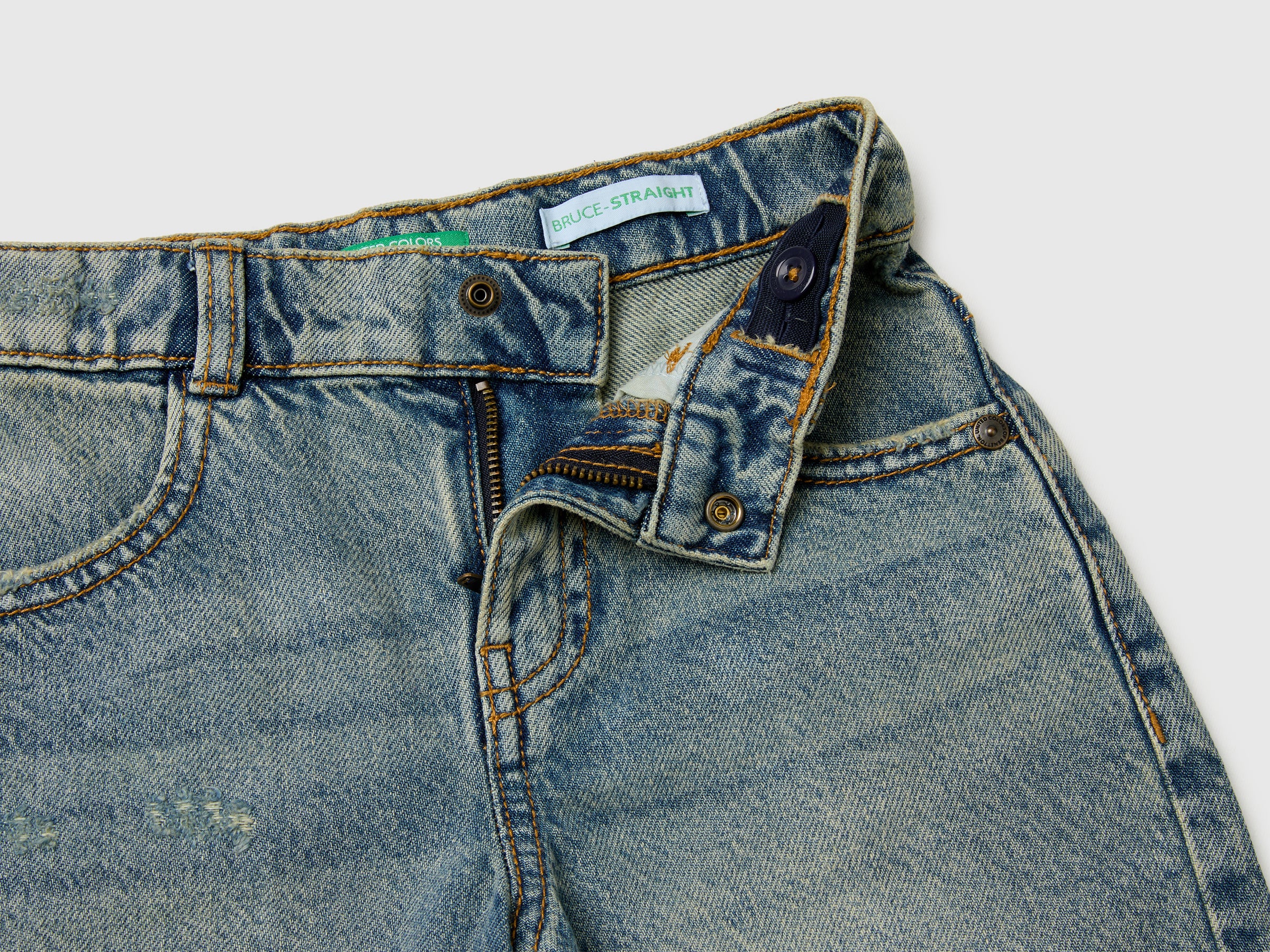 Bermuda en denim effet usé – Image 3