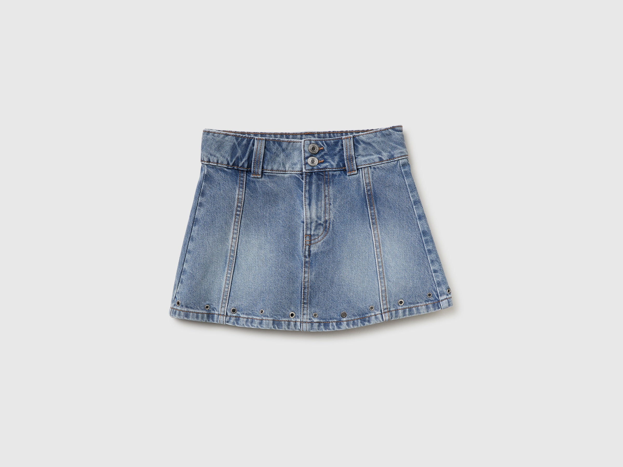 Jupe en jean à œillets Jupe en jean à œillets