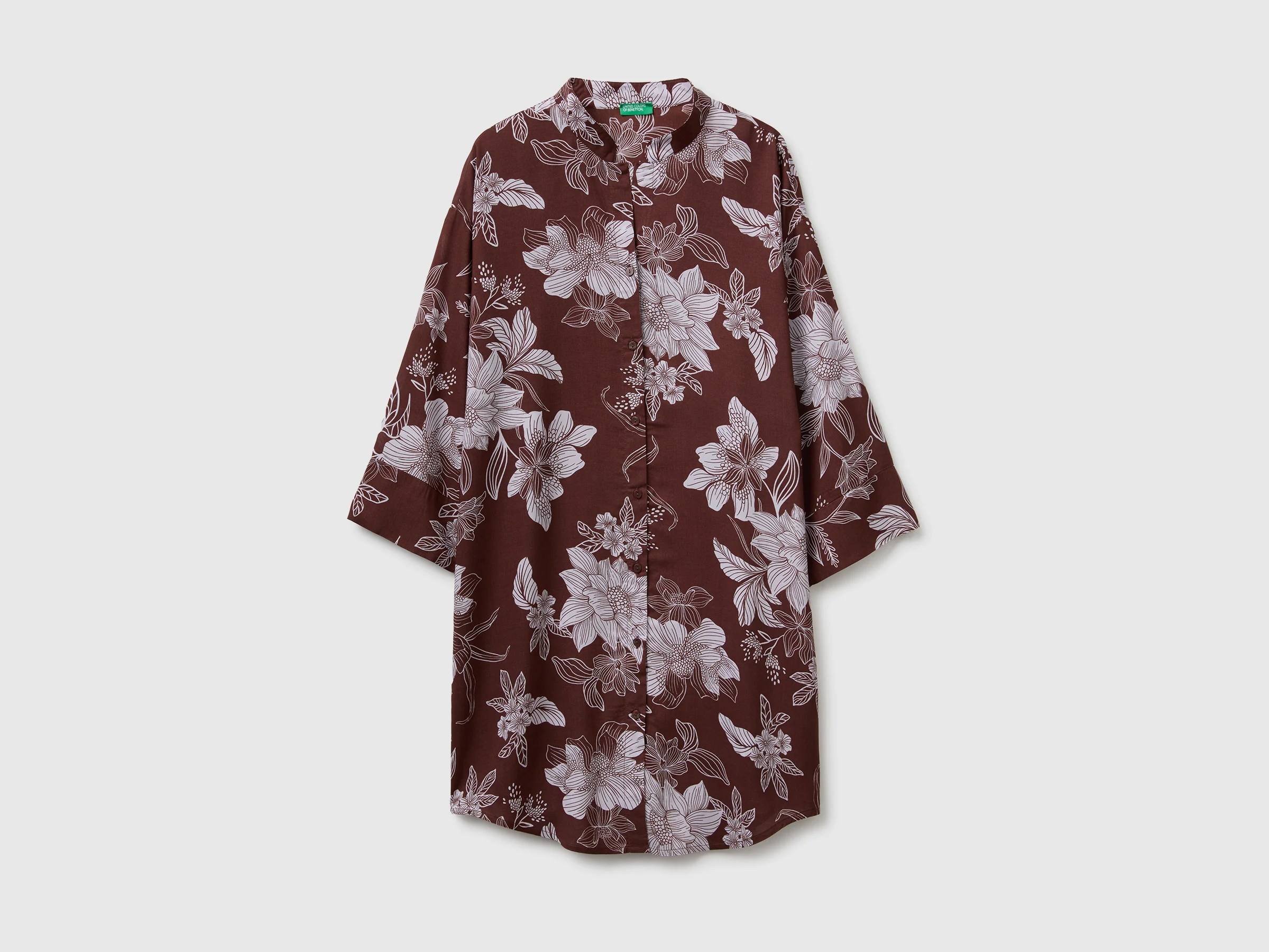 Chemise à fleurs marron Chemise à fleurs marron