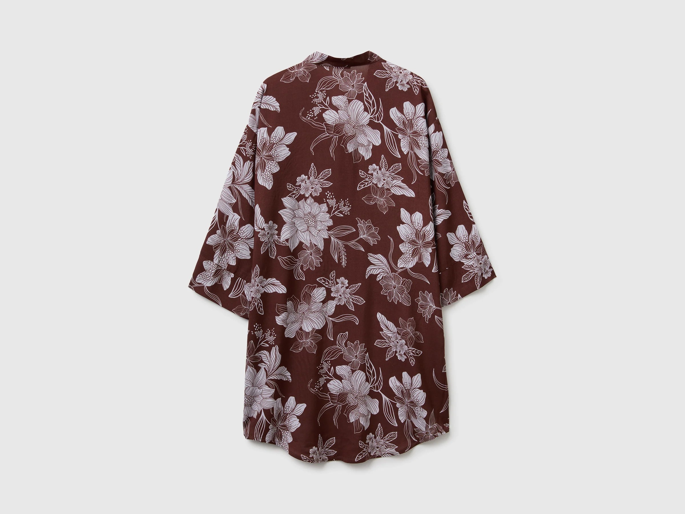 Chemise à fleurs marron – Image 2