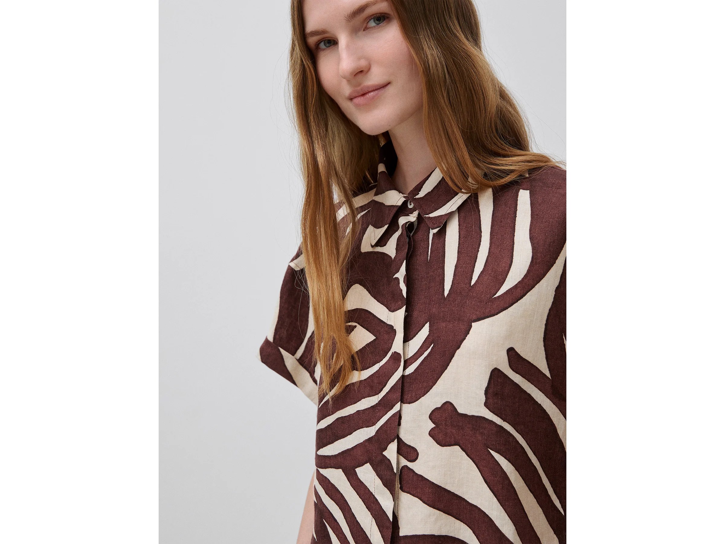 Blouse imprimée en pur lin – Image 2