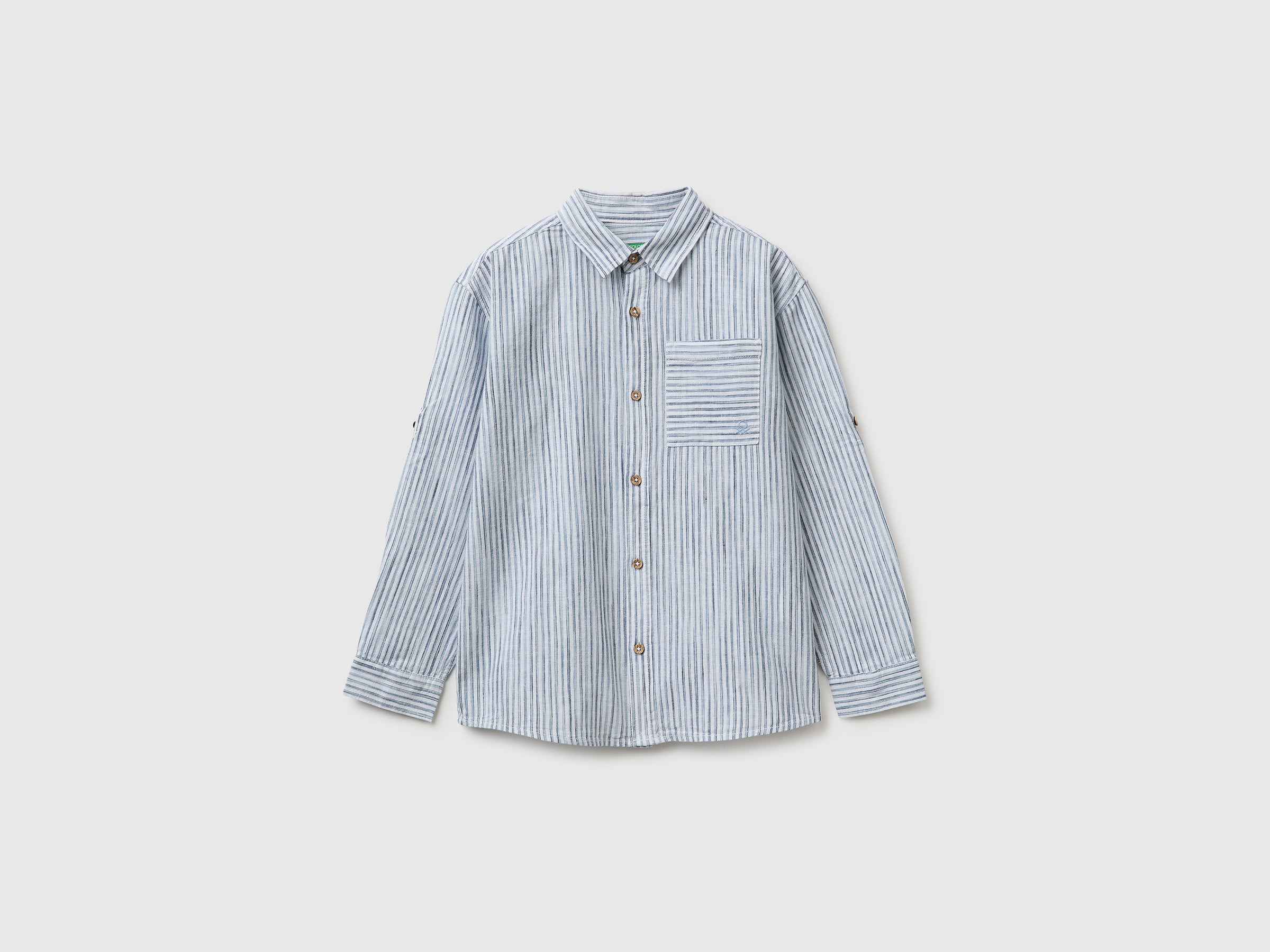 Chemise rayée en lin mélangé Chemise rayée en lin mélangé