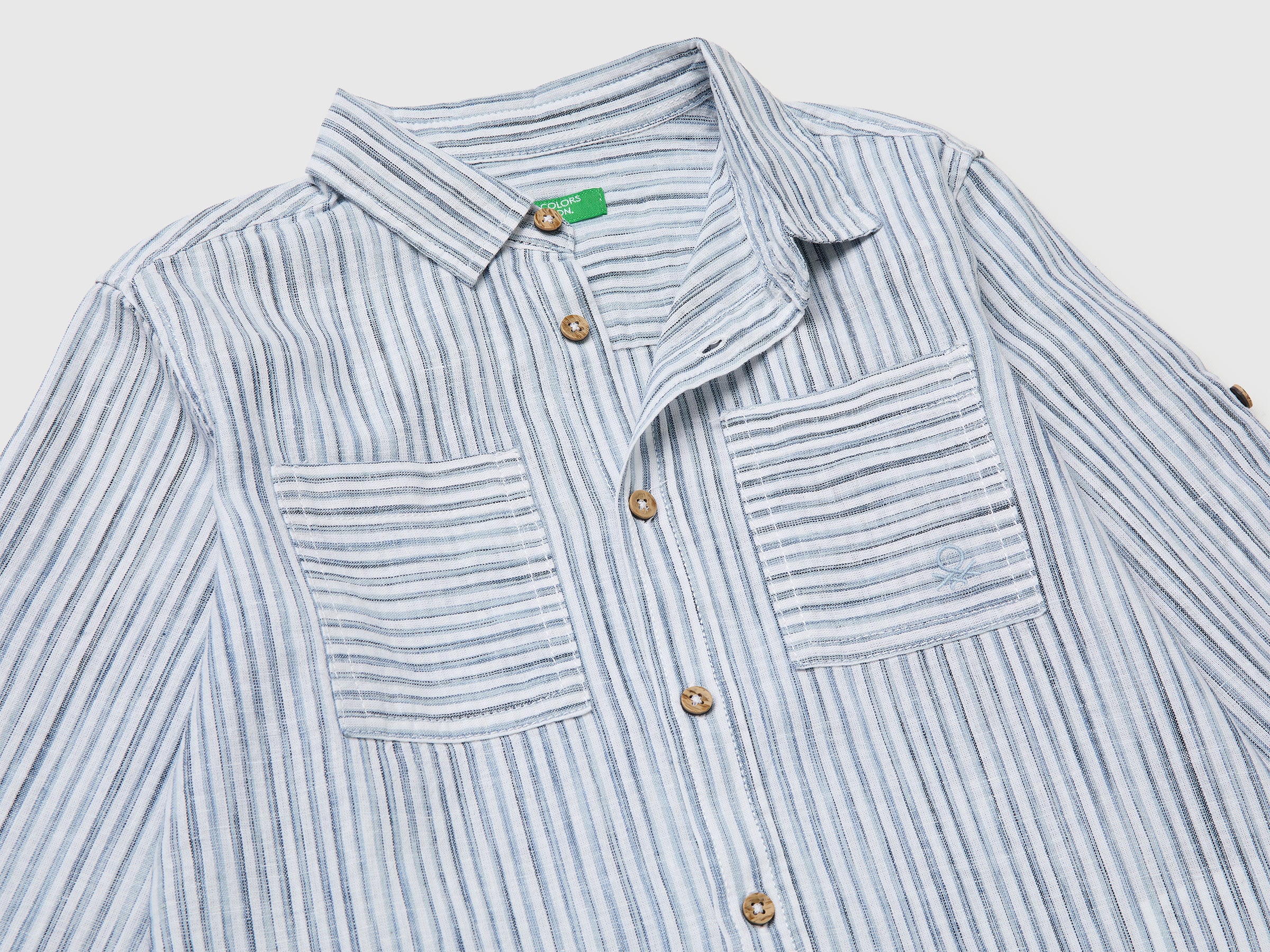 Chemise rayée en lin mélangé – Image 3