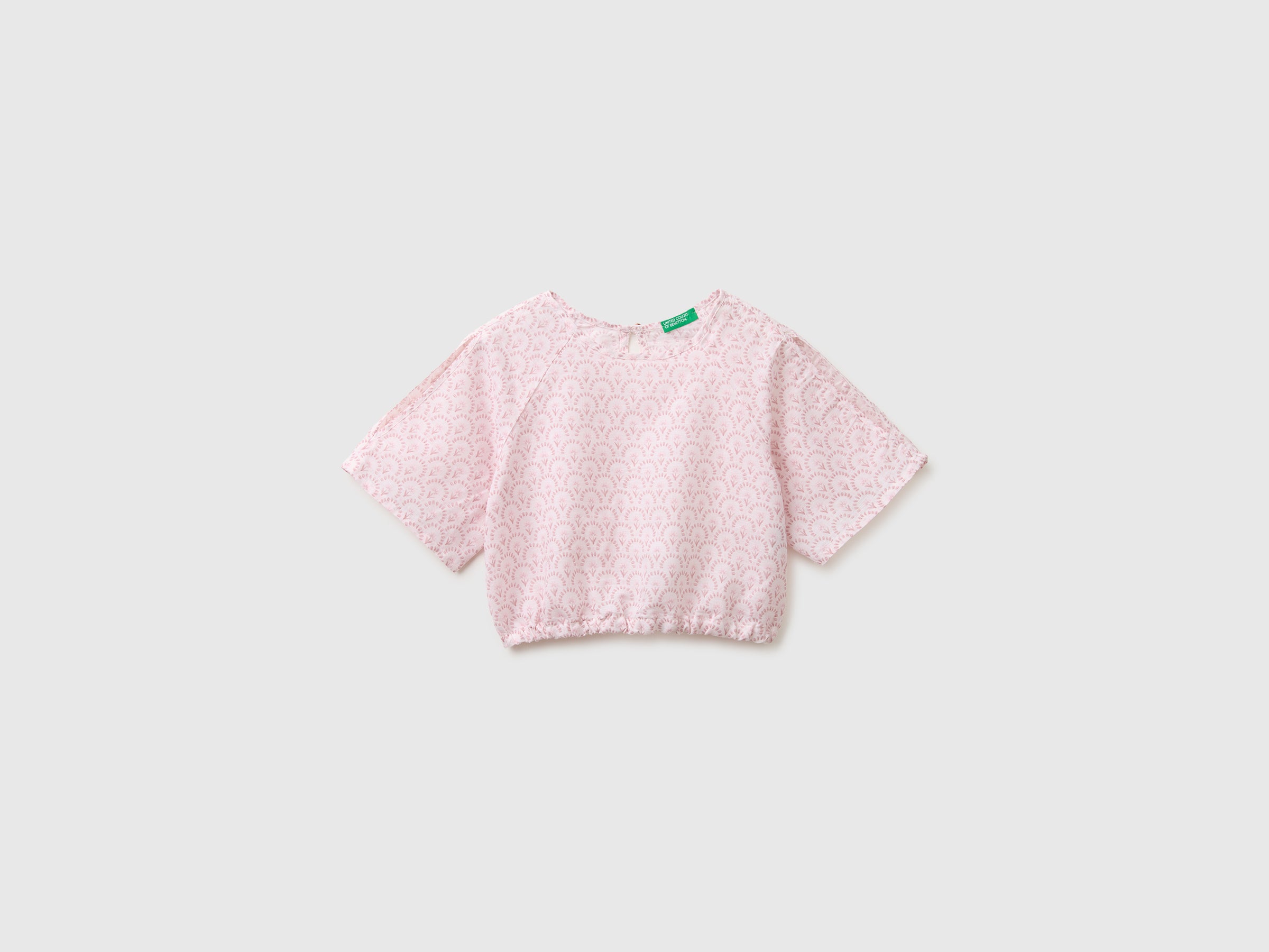 Blouse fleurie en lin mélangé Blouse fleurie en lin mélangé