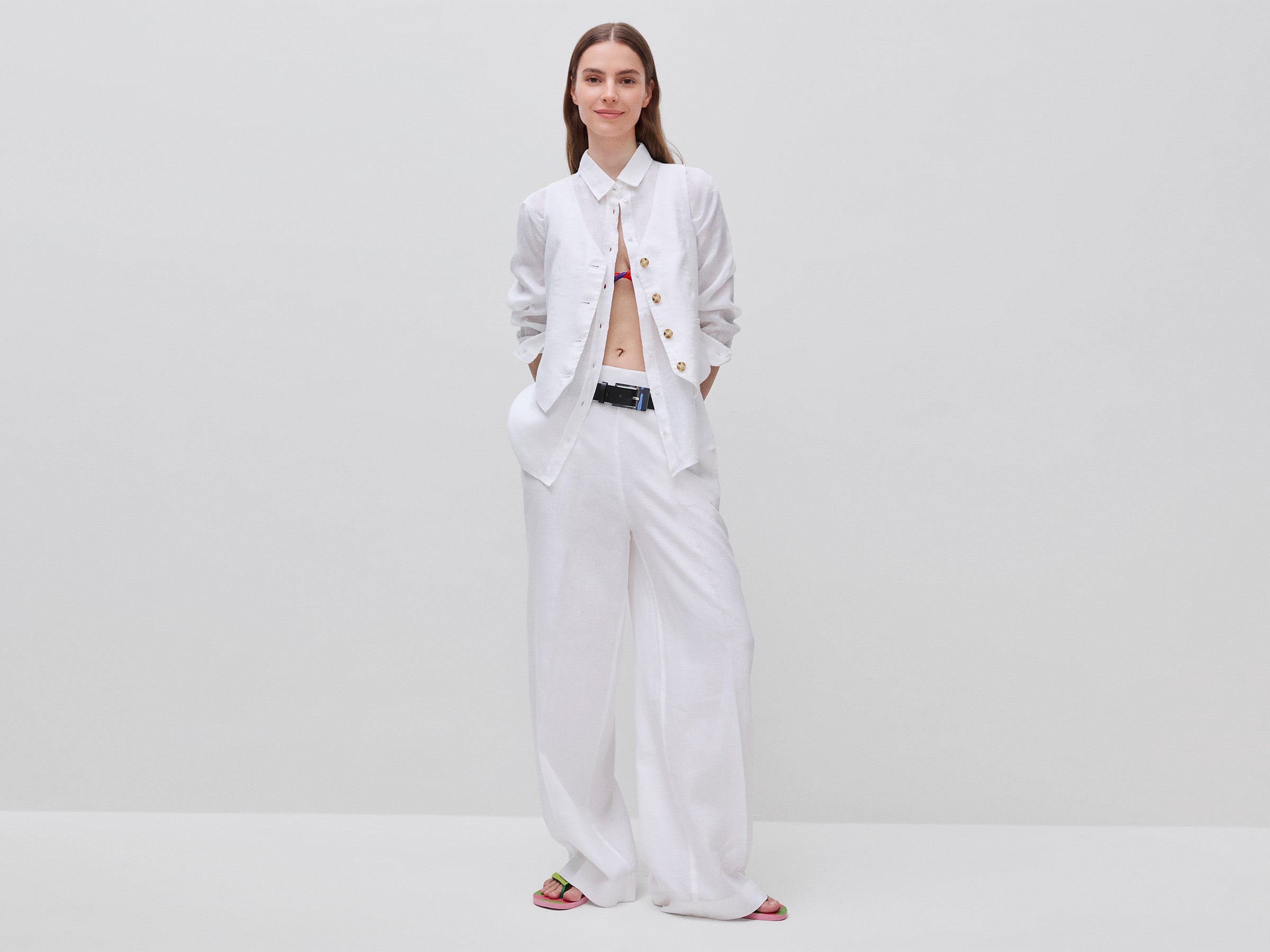 Chemise coupe classique en pur lin – Image 3