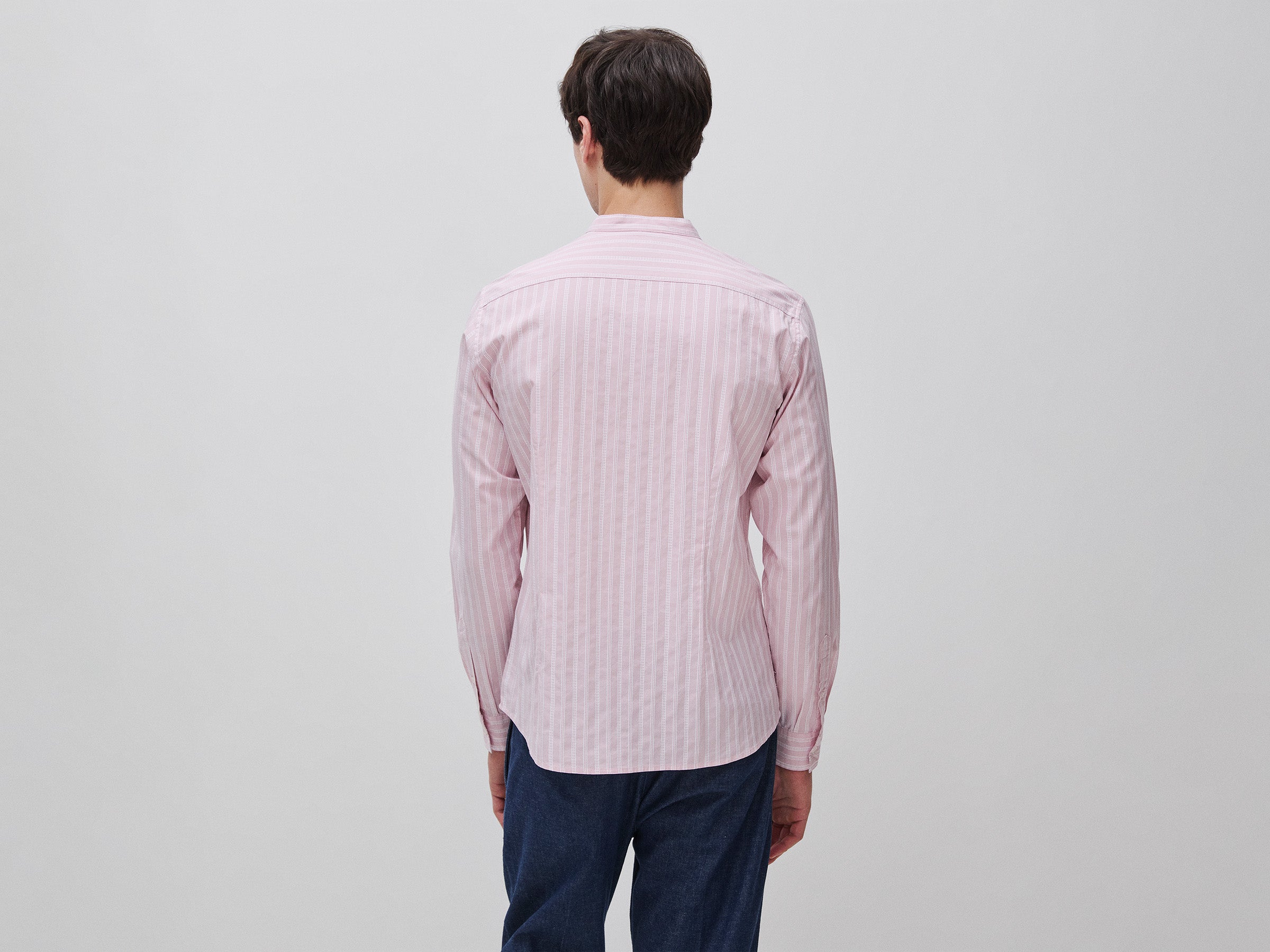 Chemise rayée à col mandarin – Image 2