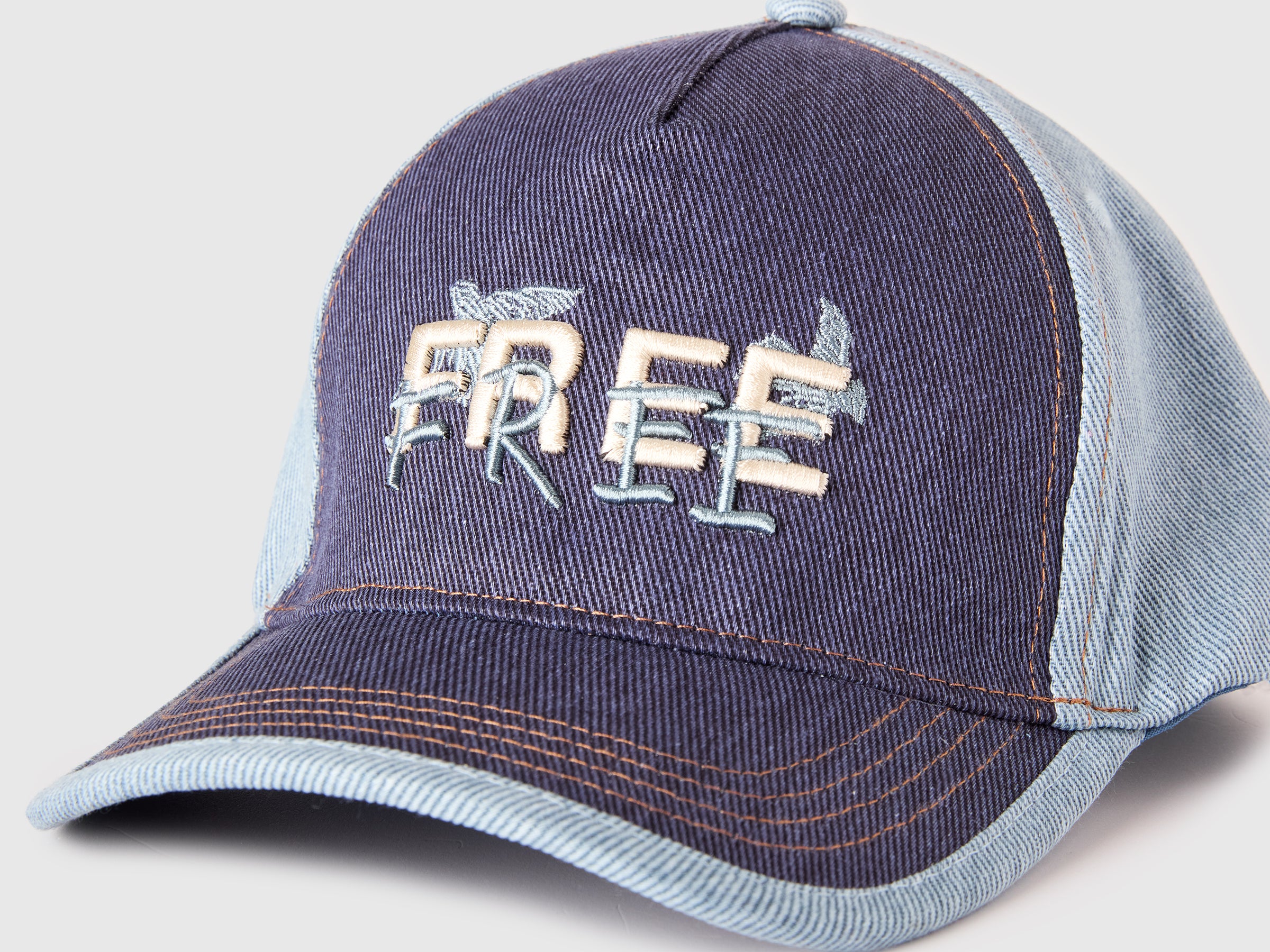 Casquette de baseball en denim avec slogan – Image 3