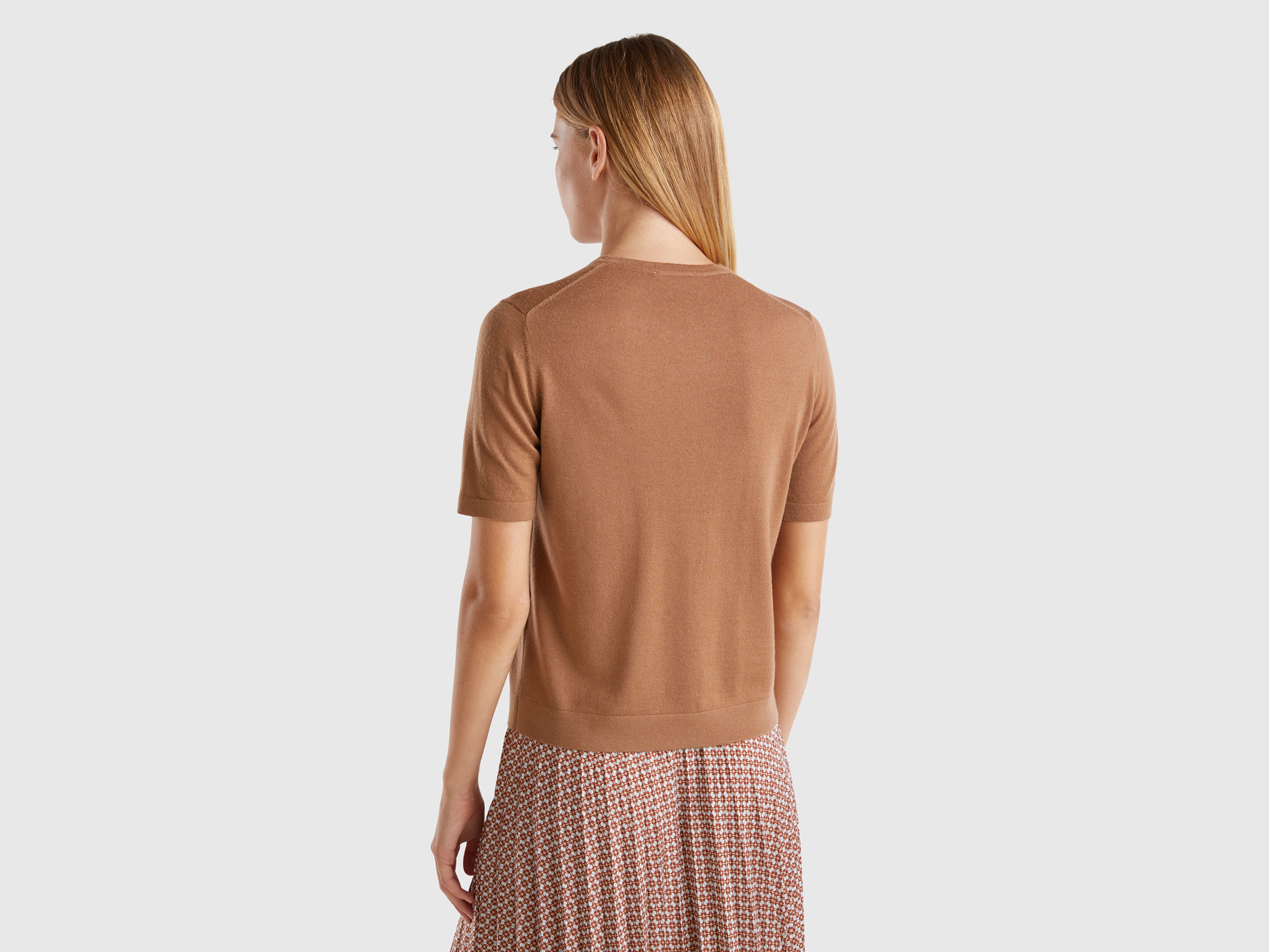 Pull manches courtes en pure laine mérinos – Image 2