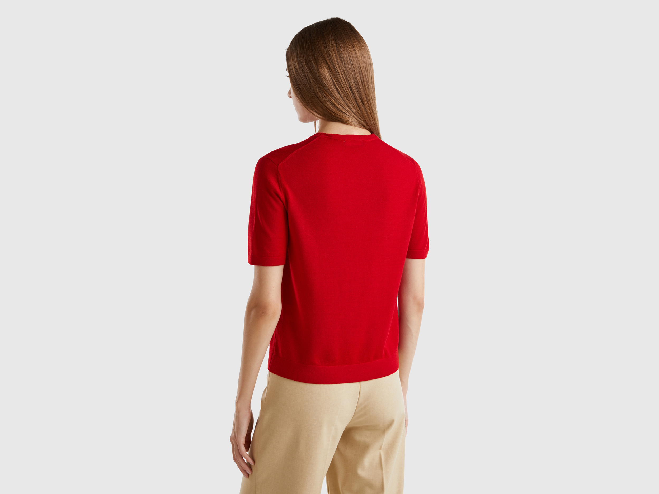 Pull manches courtes en pure laine mérinos – Image 2
