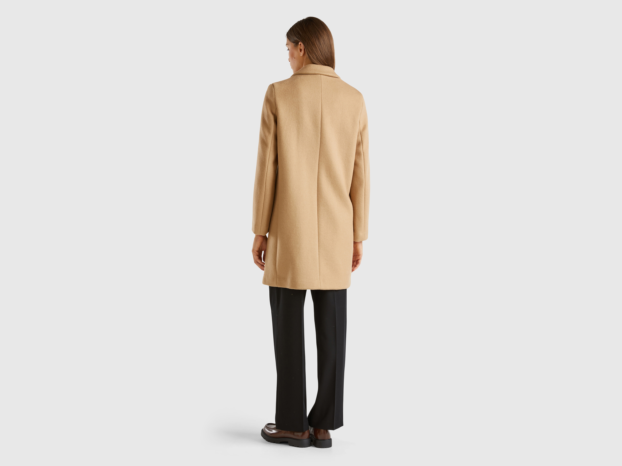 Manteau court en tissu mélange laine – Image 2