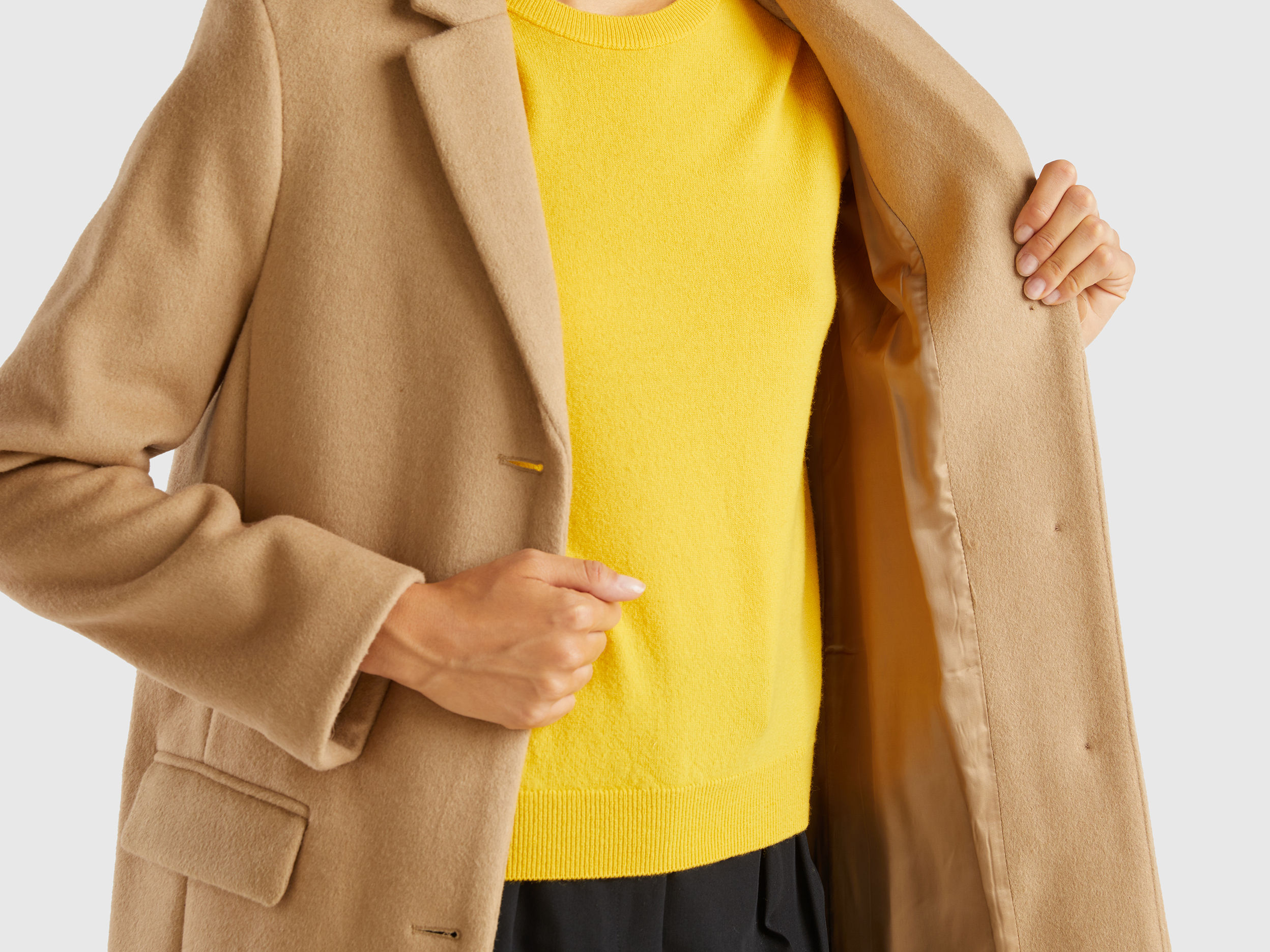 Manteau court en tissu mélange laine – Image 5