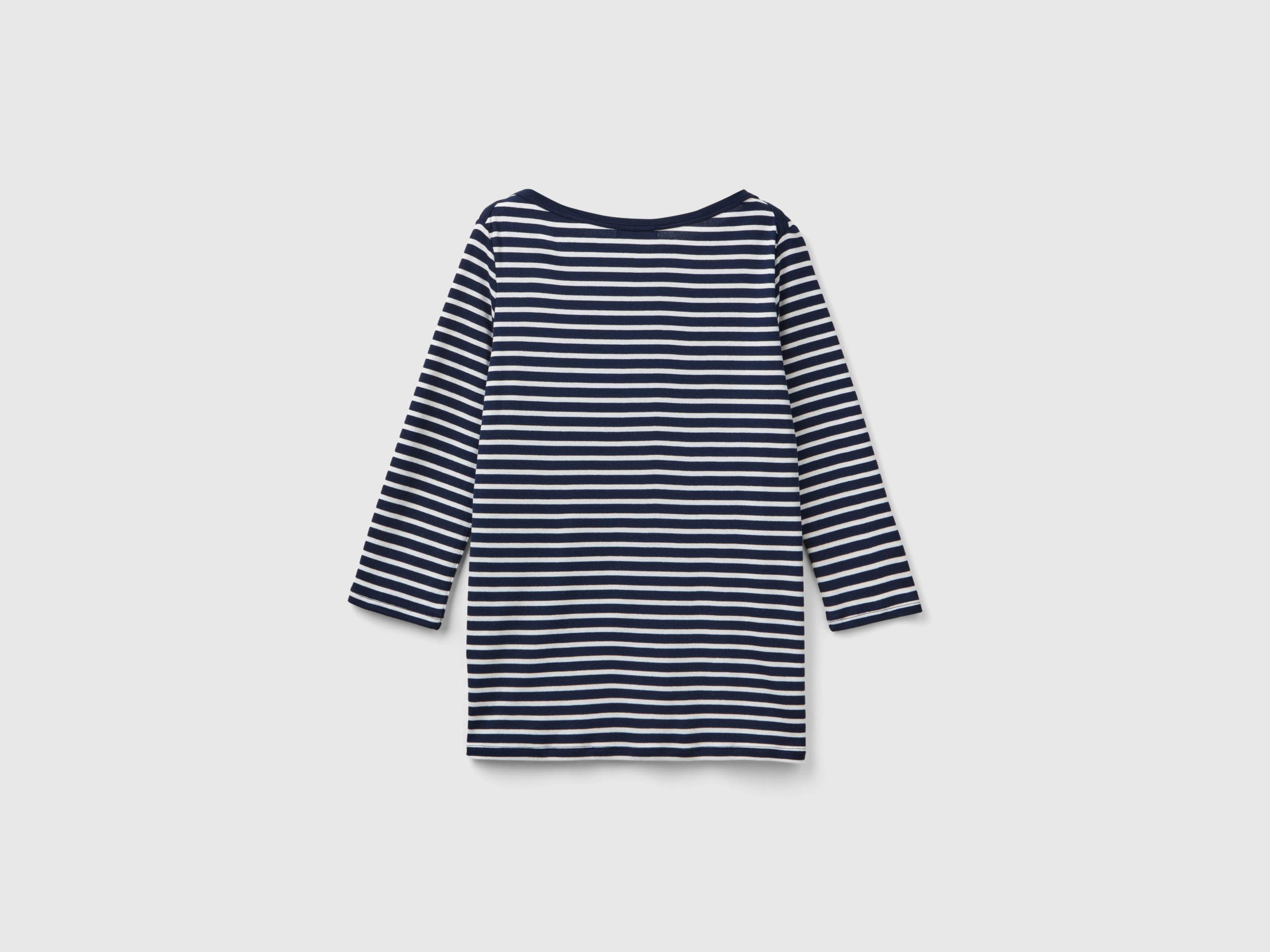 T-shirt rayé manches 3/4 en pur coton – Image 4