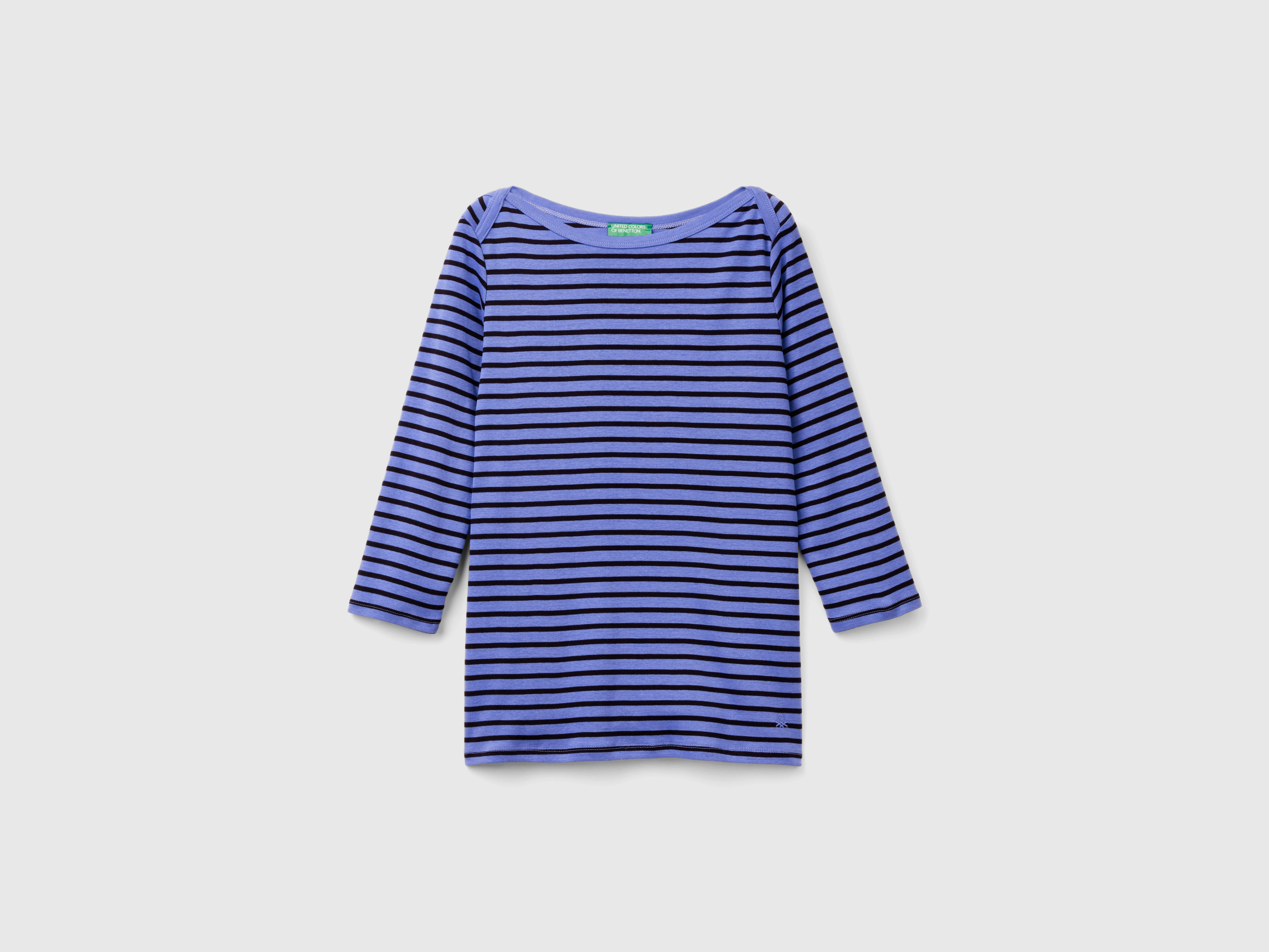 T-shirt rayé manches 3/4 en pur coton – Image 3