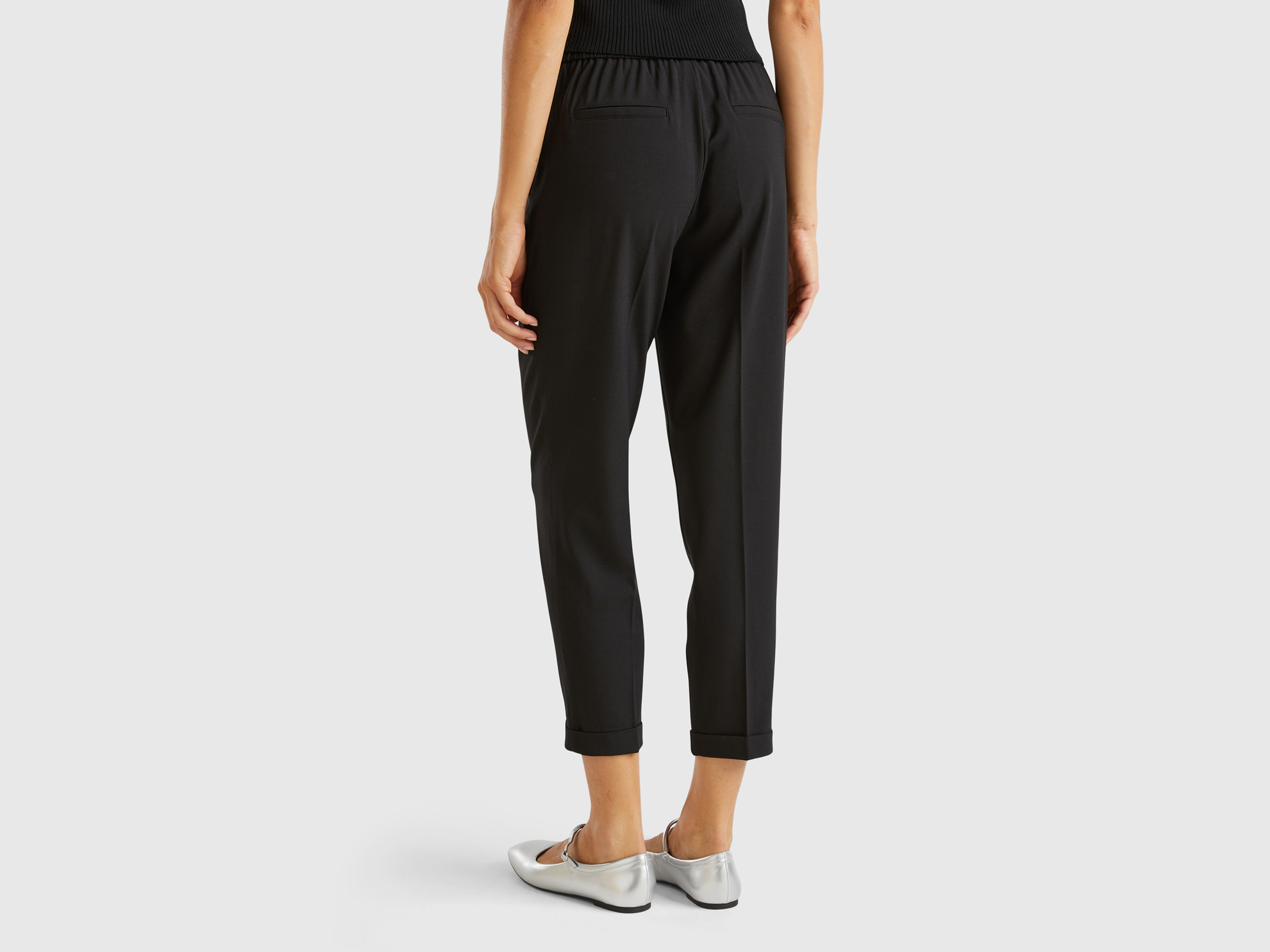 Pantalon à revers en viscose stretch – Image 2