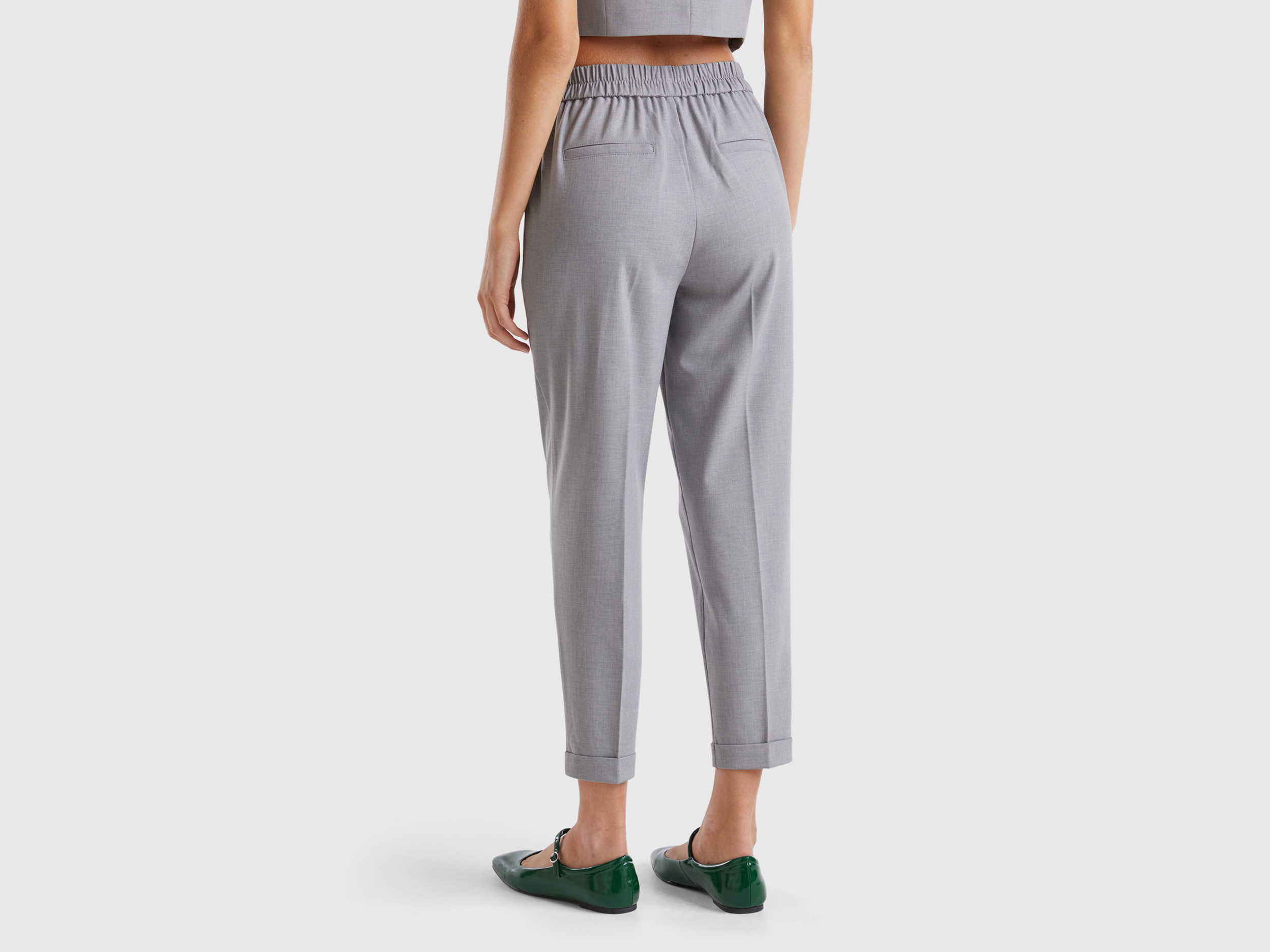 Pantalon à revers en viscose stretch – Image 2