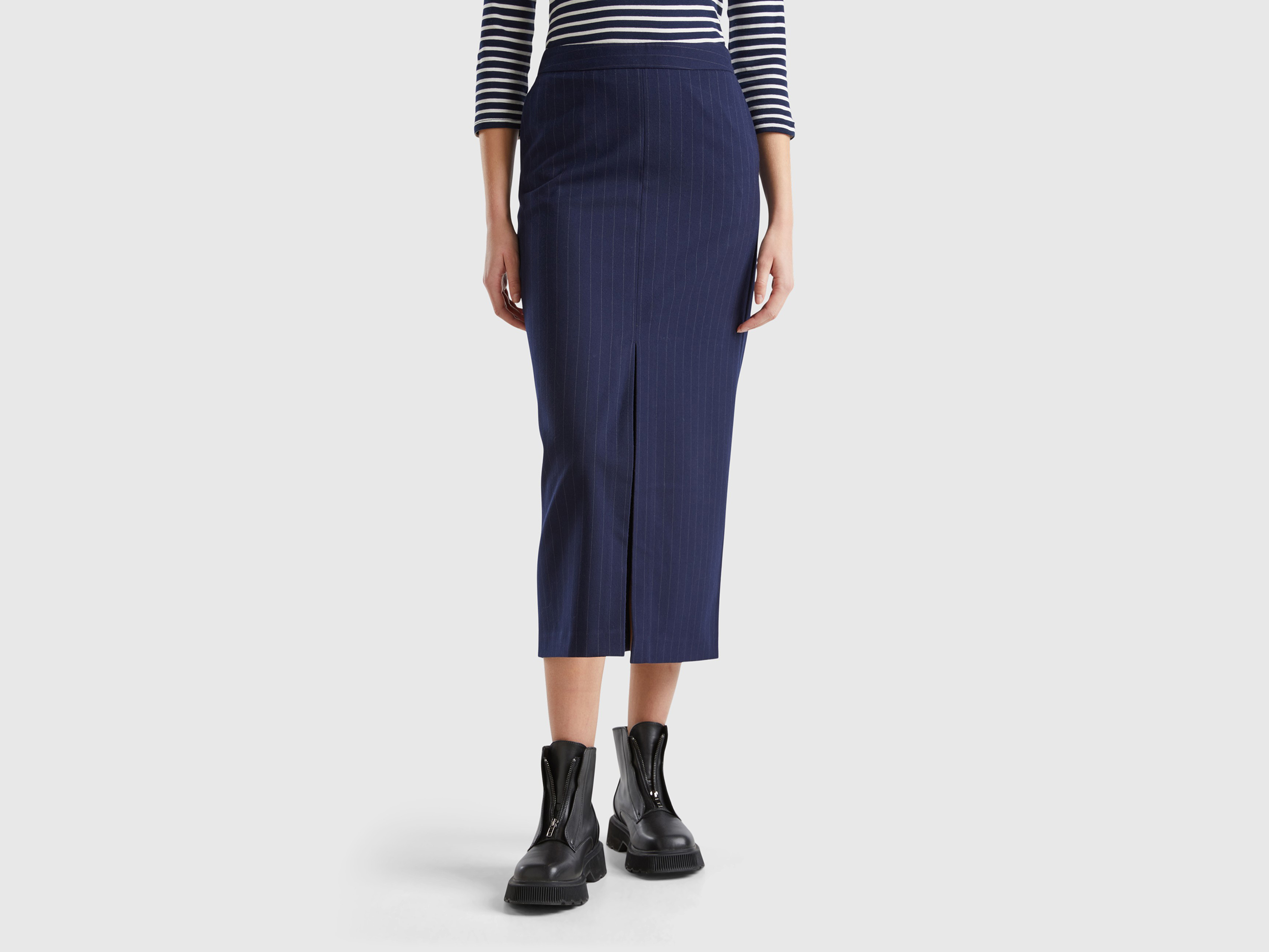Jupe midi rayée Jupe midi rayée