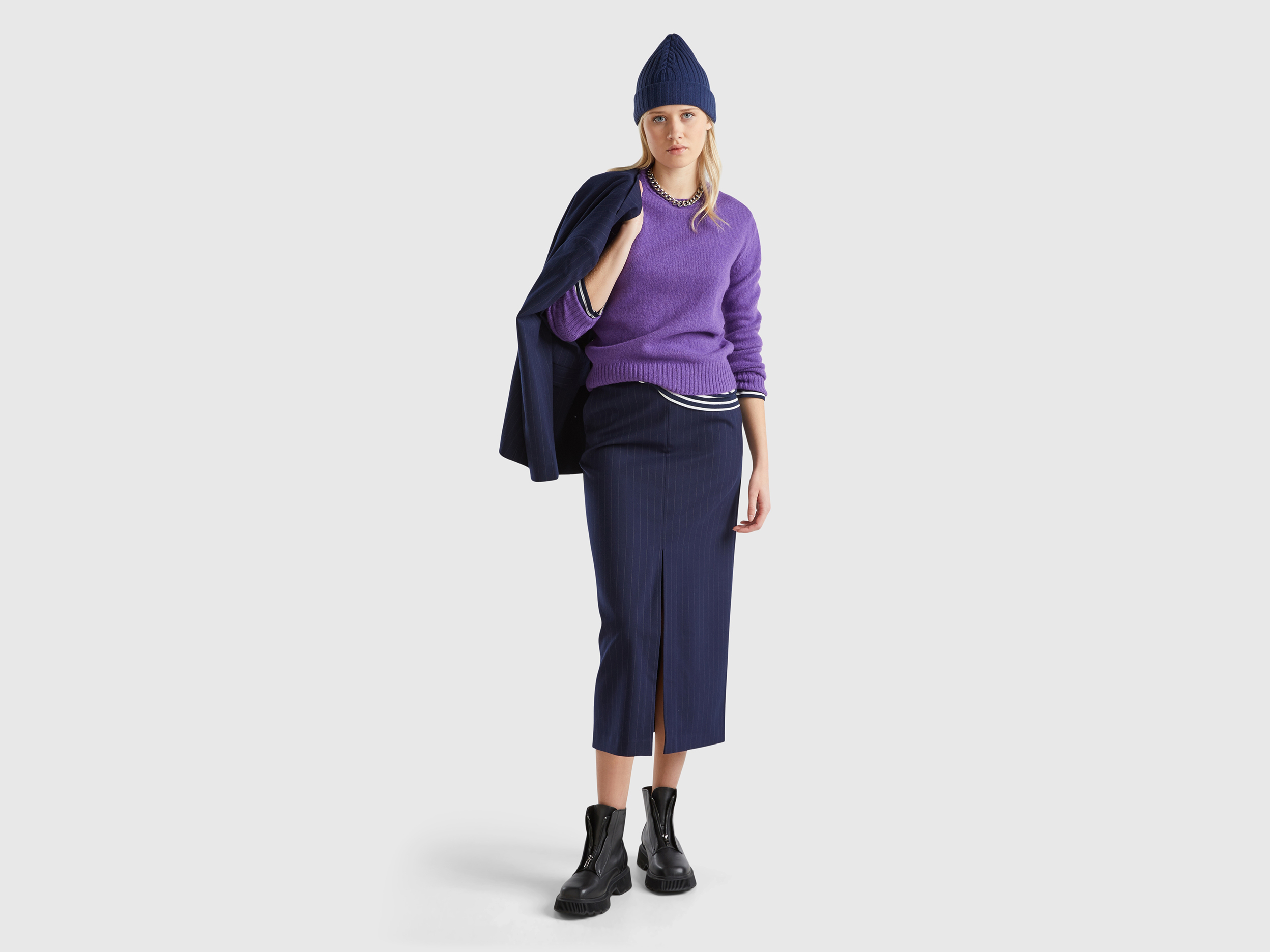 Jupe midi rayée – Image 3