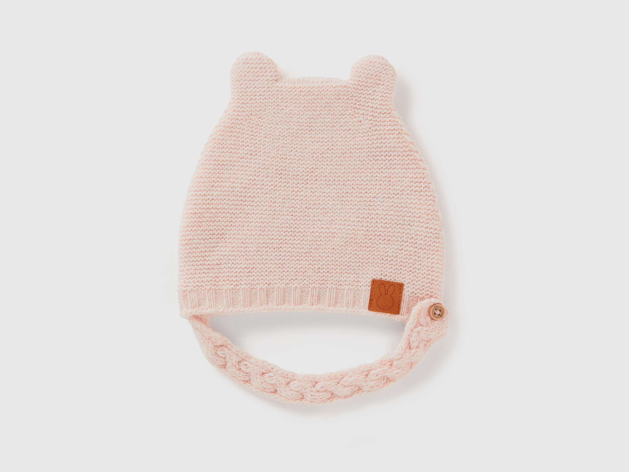 Casquette avec appliqué oreilles en mélange laine recyclée Casquette avec appliqué oreilles en mélange laine recyclée
