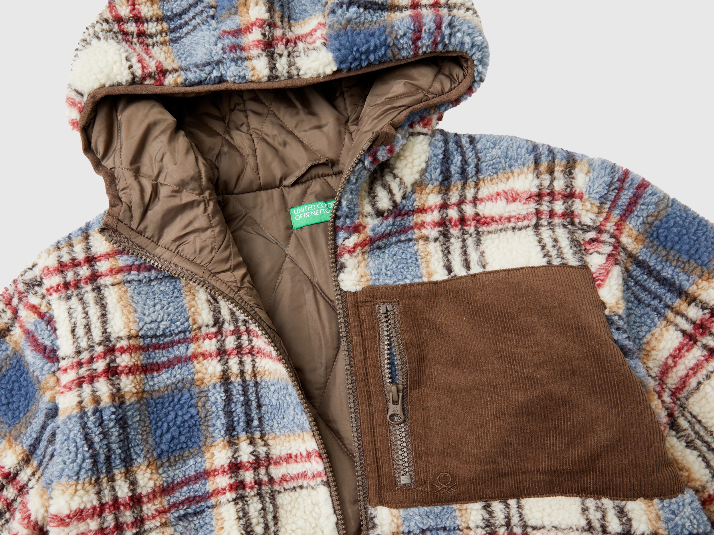 Veste zippée en lycra à capuche avec poche – Image 3