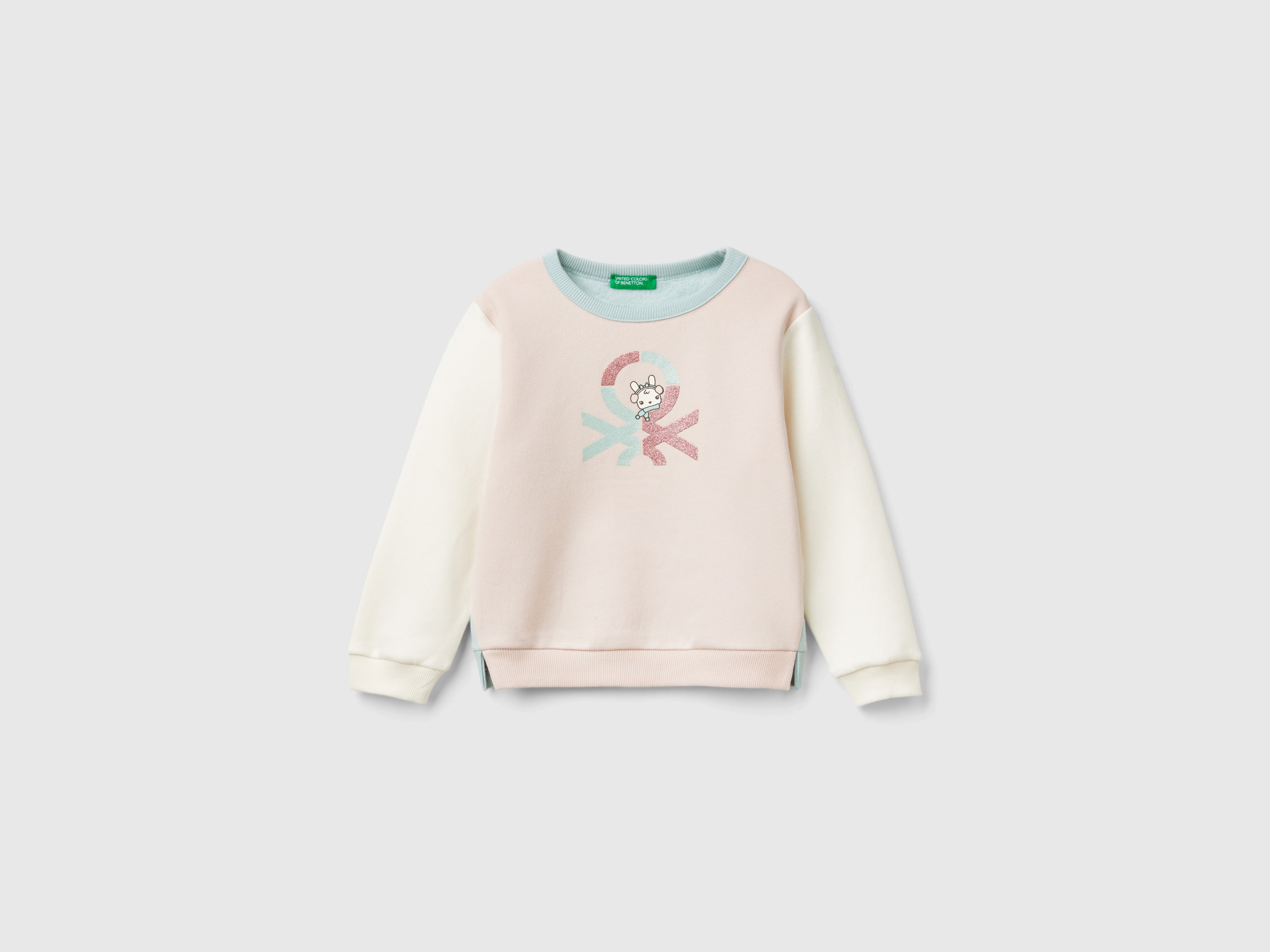 Sweat-shirt brossé avec impression pailletée Sweat-shirt brossé avec impression pailletée