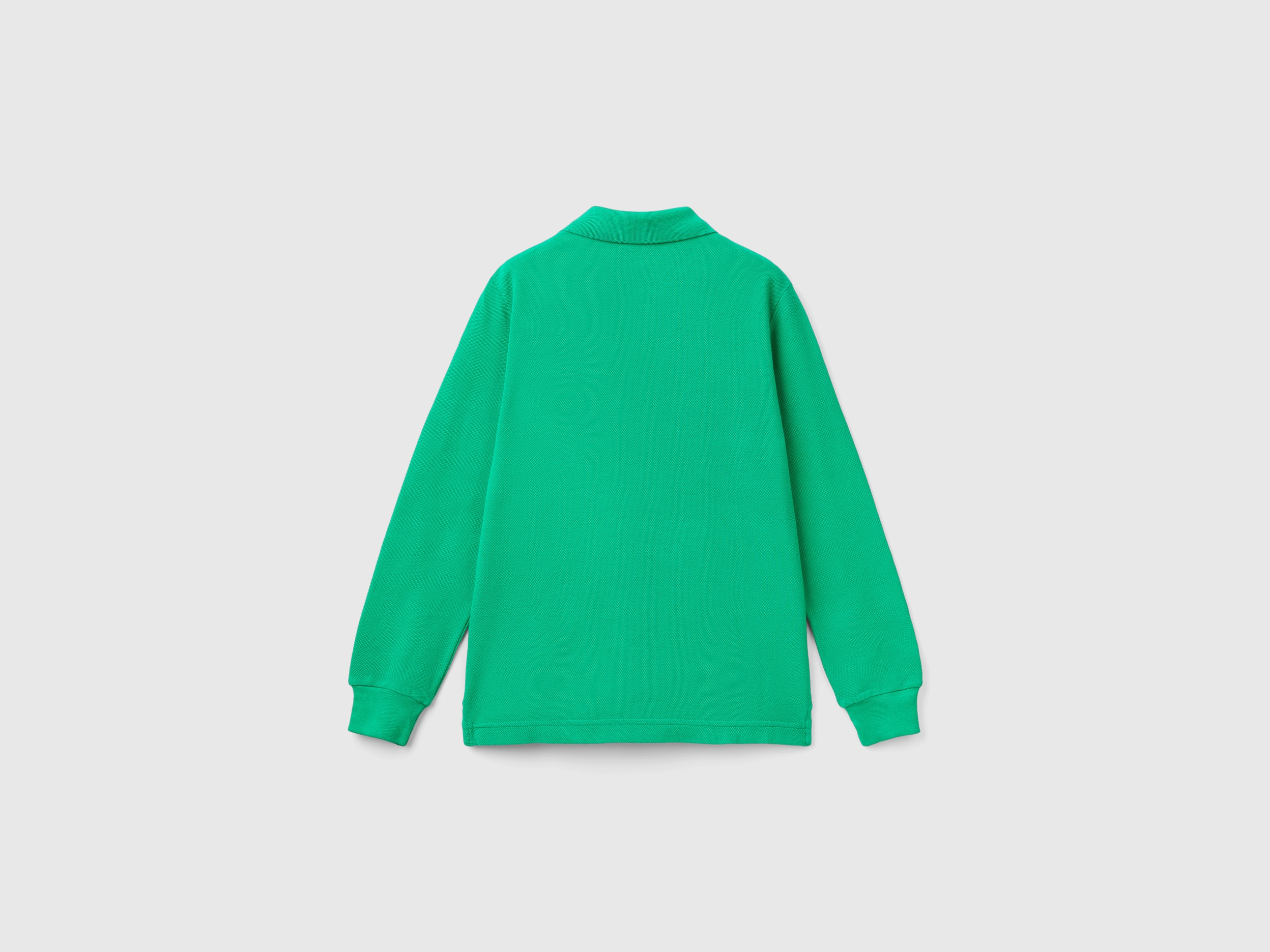 Polo manches longues en piqué 100 % coton – Image 2