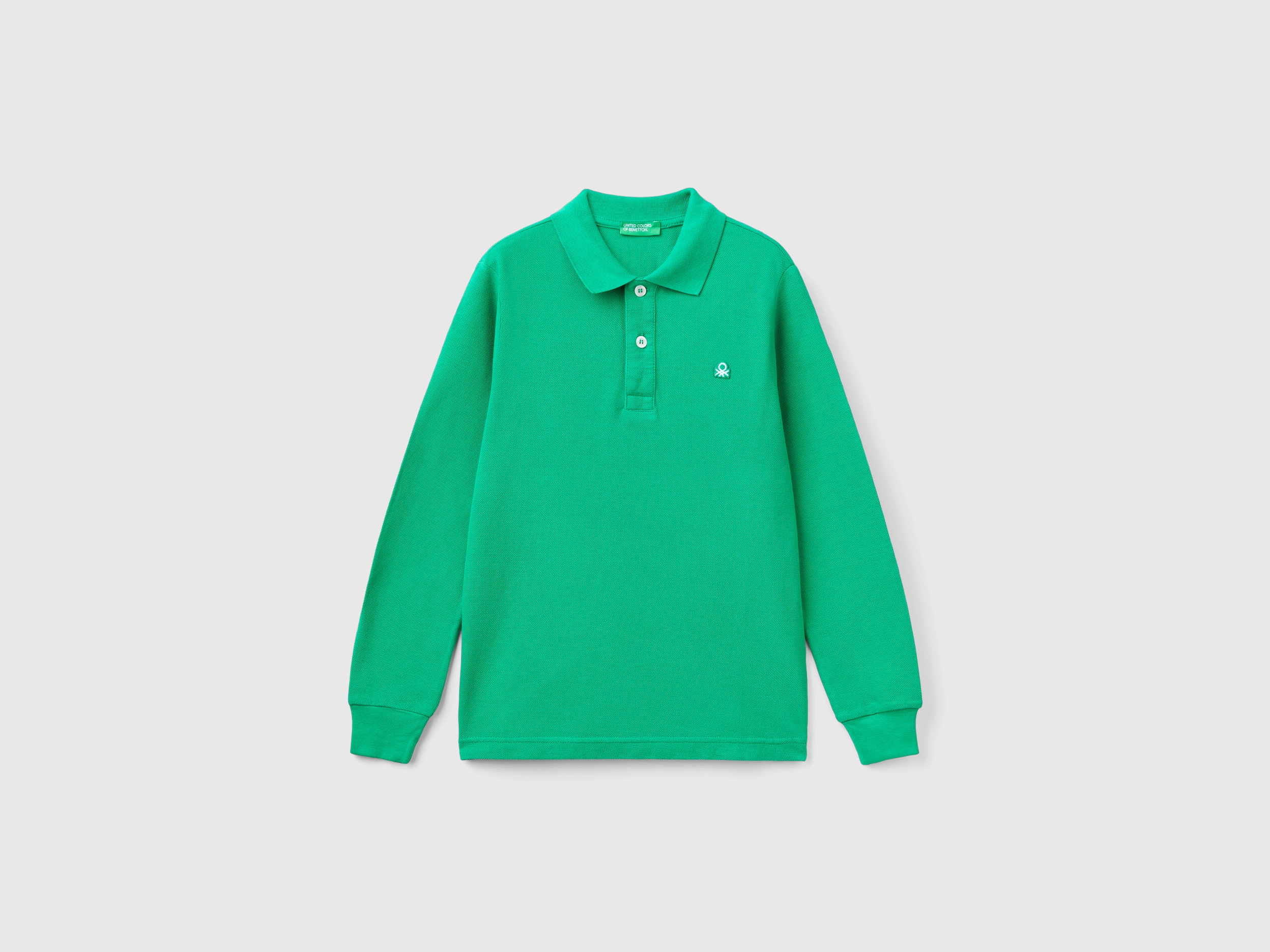 Polo manches longues en piqué 100 % coton Polo manches longues en piqué 100 % coton
