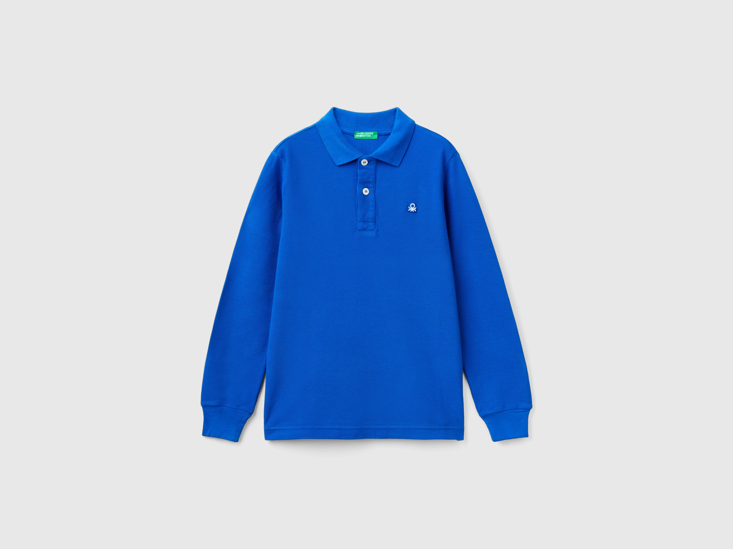 Polo manches longues en piqué 100 % coton Polo manches longues en piqué 100 % coton
