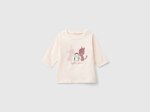 T-shirt manches longues imprimé gonflant T-shirt manches longues imprimé gonflant
