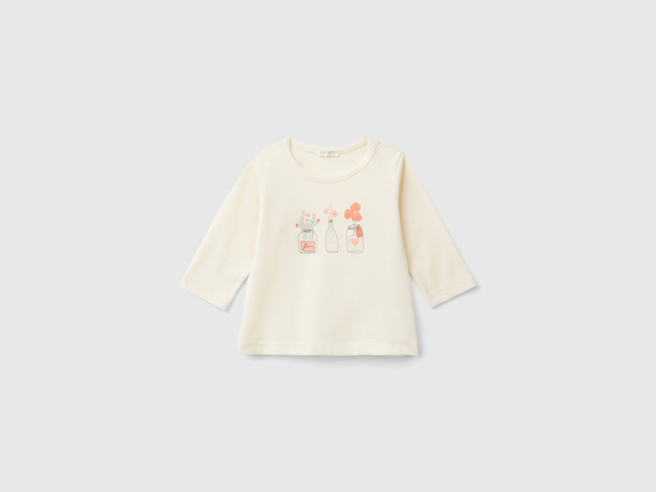 T-shirt col rond imprimé gonflant T-shirt col rond imprimé gonflant