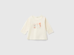 T-shirt col rond imprimé gonflant T-shirt col rond imprimé gonflant