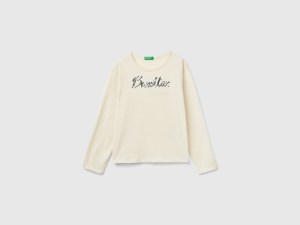 T-shirt chaud en coton biologique avec sequins T-shirt chaud en coton biologique avec sequins