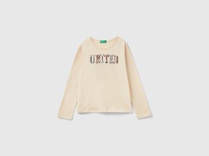 T-shirt chaud en coton biologique avec sequins T-shirt chaud en coton biologique avec sequins
