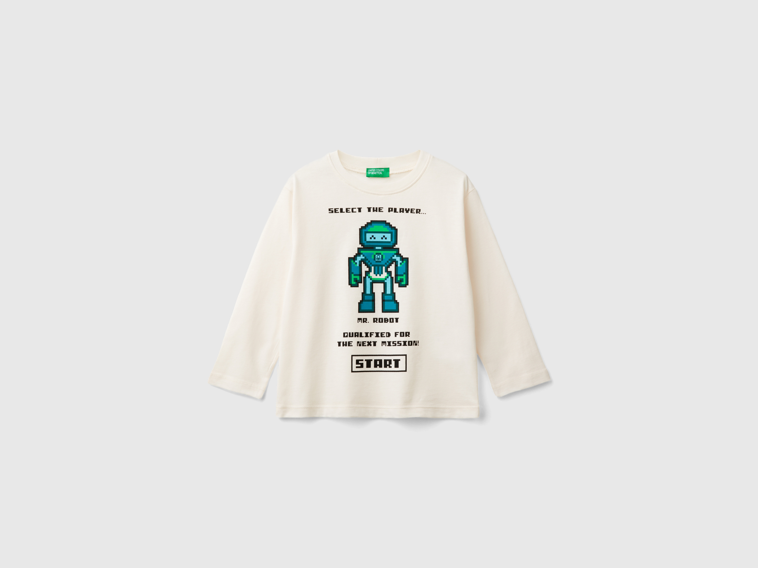 T-shirt manches longues imprimé col rond T-shirt manches longues imprimé col rond