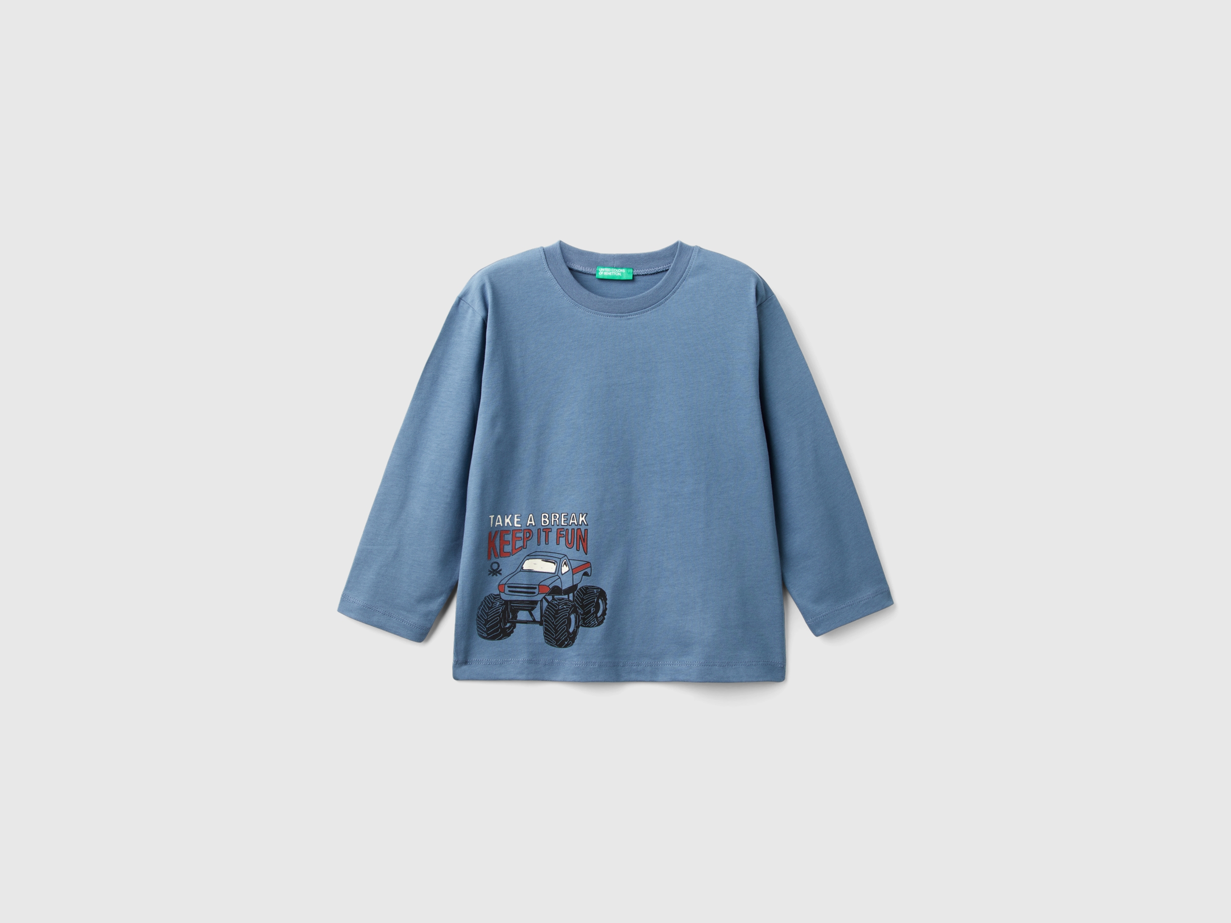 T-shirt manches longues imprimé col rond T-shirt manches longues imprimé col rond
